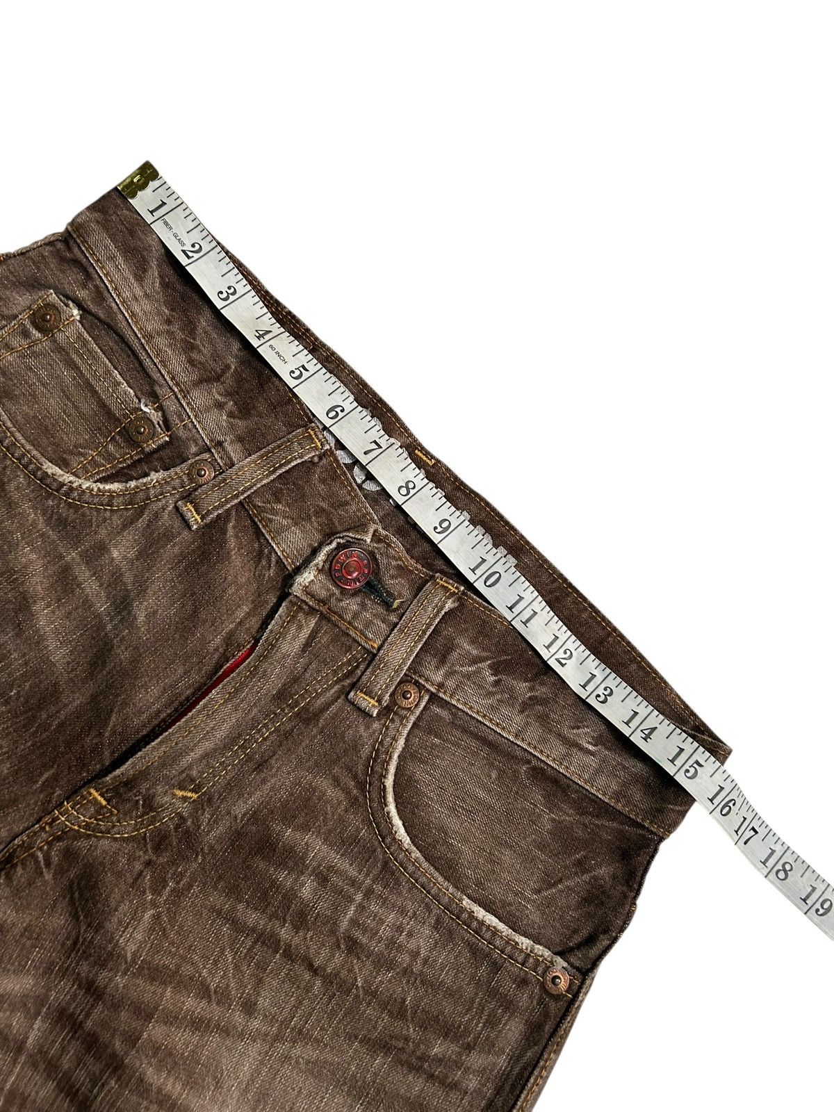 Japanese Brand × Kapital × Vintage Rusty Edwin Flare Distressed Japanese Denim Jeans Size US 31 - 10 Thumbnail