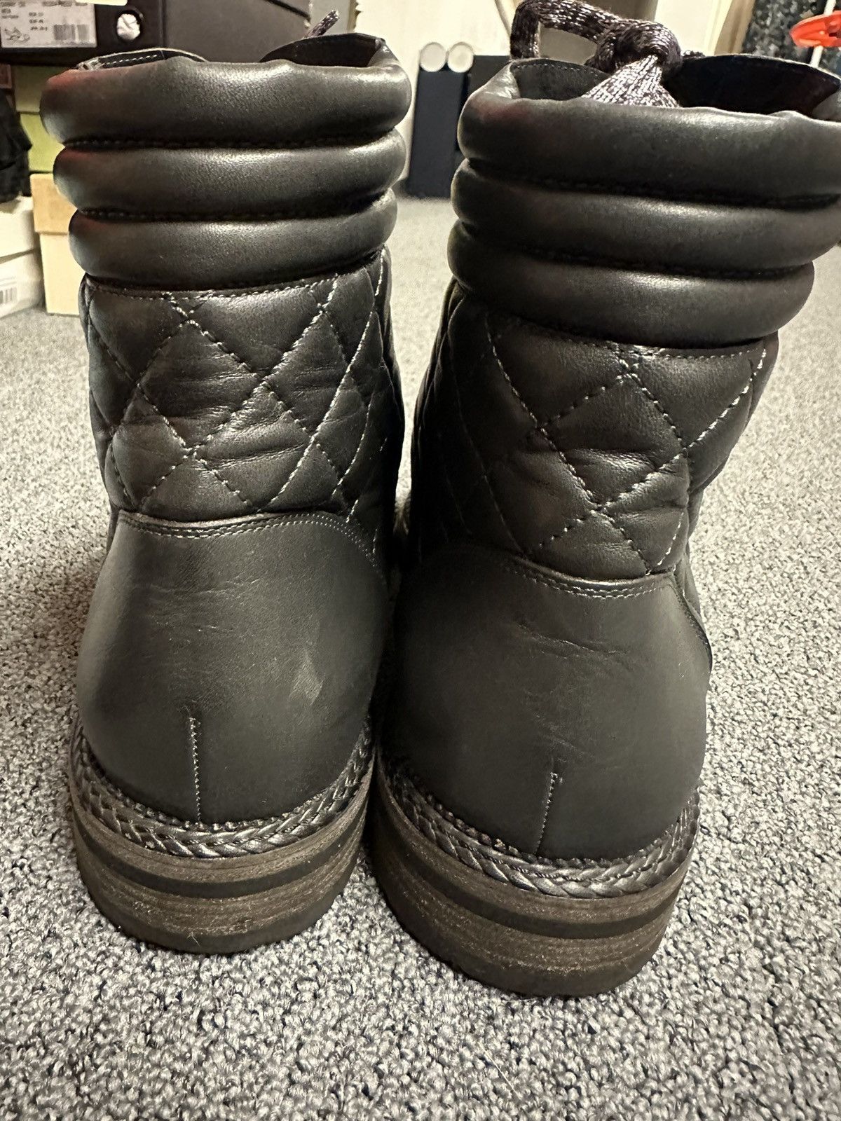 Chanel Chanel Calfskin Ankle Combat Boots Size US 12 / EU 45 - 17 Thumbnail