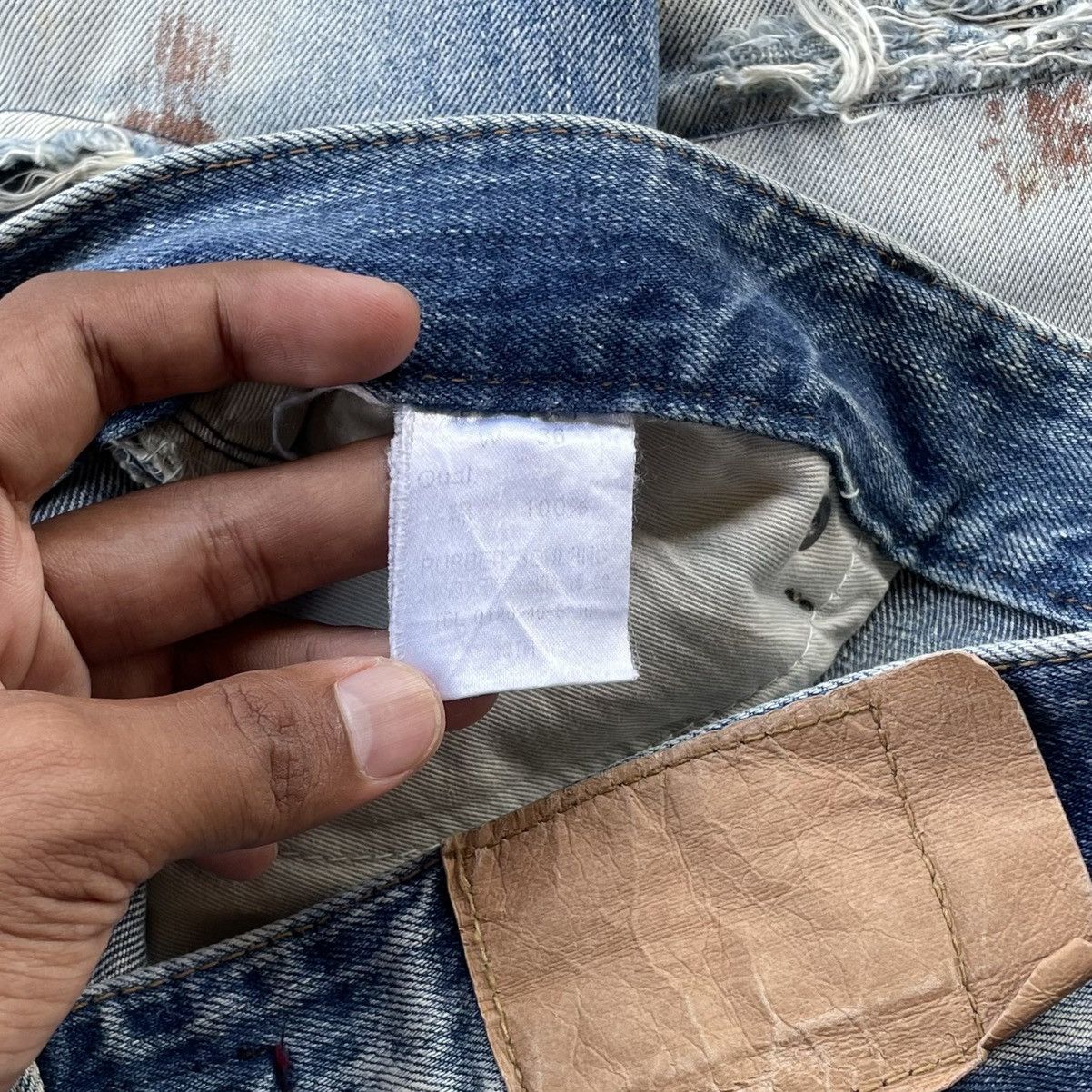 Who Decides War 2000s Rubbersoul - Flare Patchwork Distressed Jeans Size US 36 / EU 52 - 5 Thumbnail