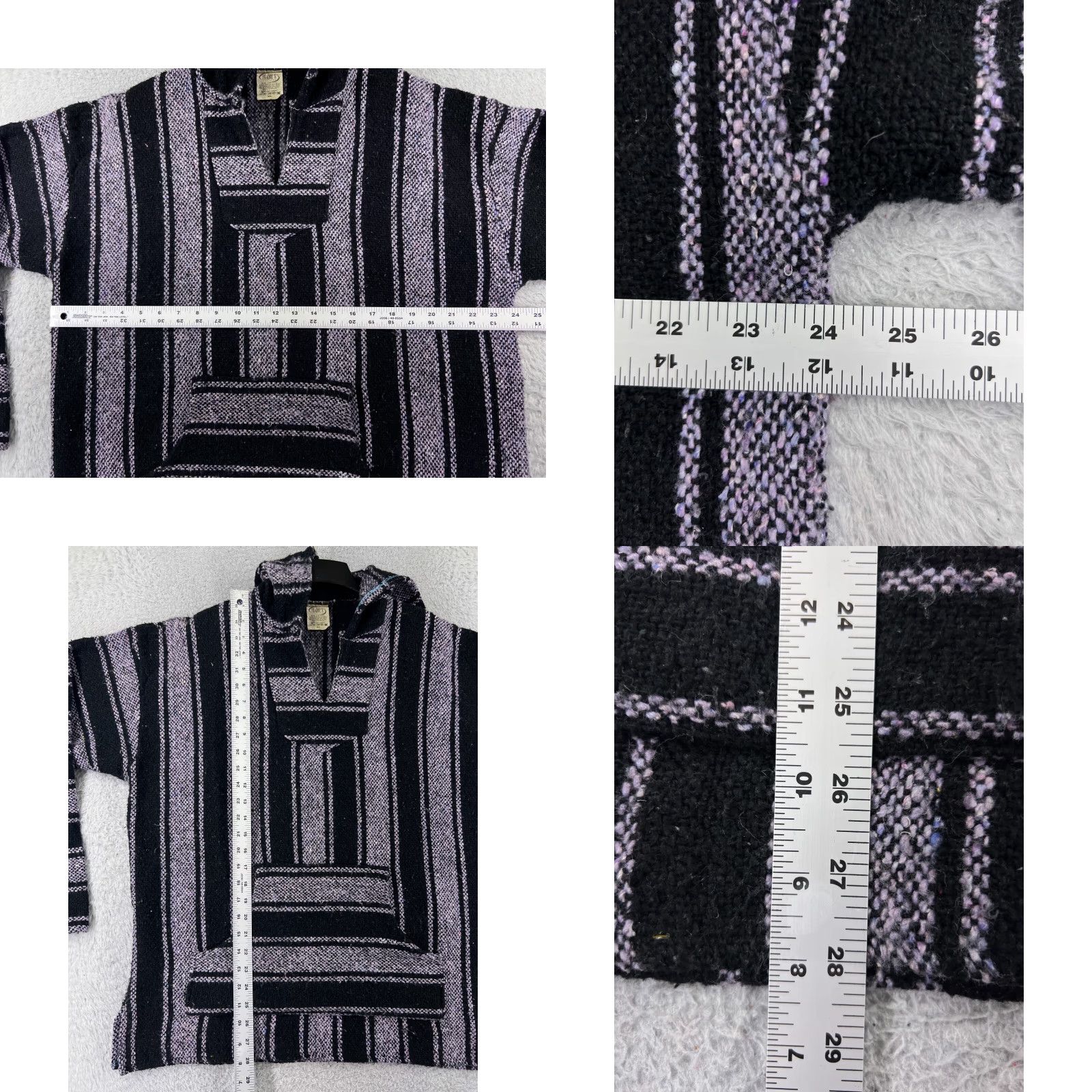Vintage Franks Hoodie Men XL Purple Black Pocket Sweater Acrylic Drug Rug Crew Neck Pullover All Seasons Hooded Pockets Size US XL / EU 56 / 4 - 8 Thumbnail