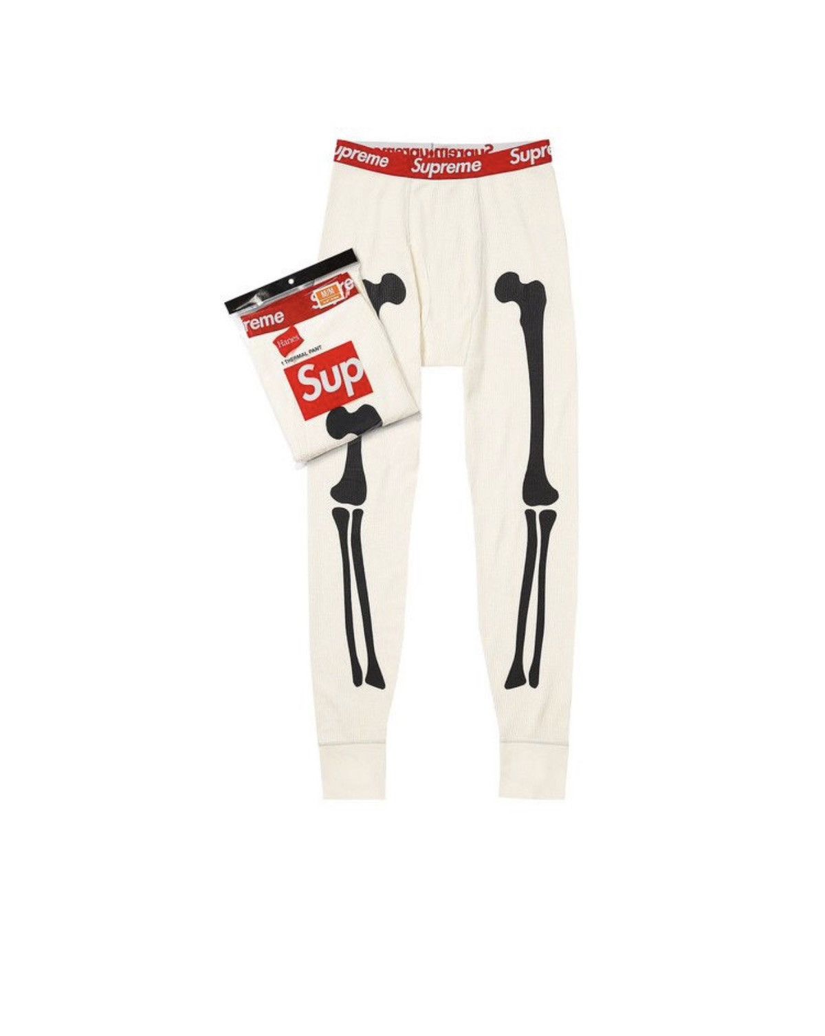 Supreme Supreme x Hanes Bone Thermal Pants ‘Natural’ Size US 34 / EU 50 - 1 Preview