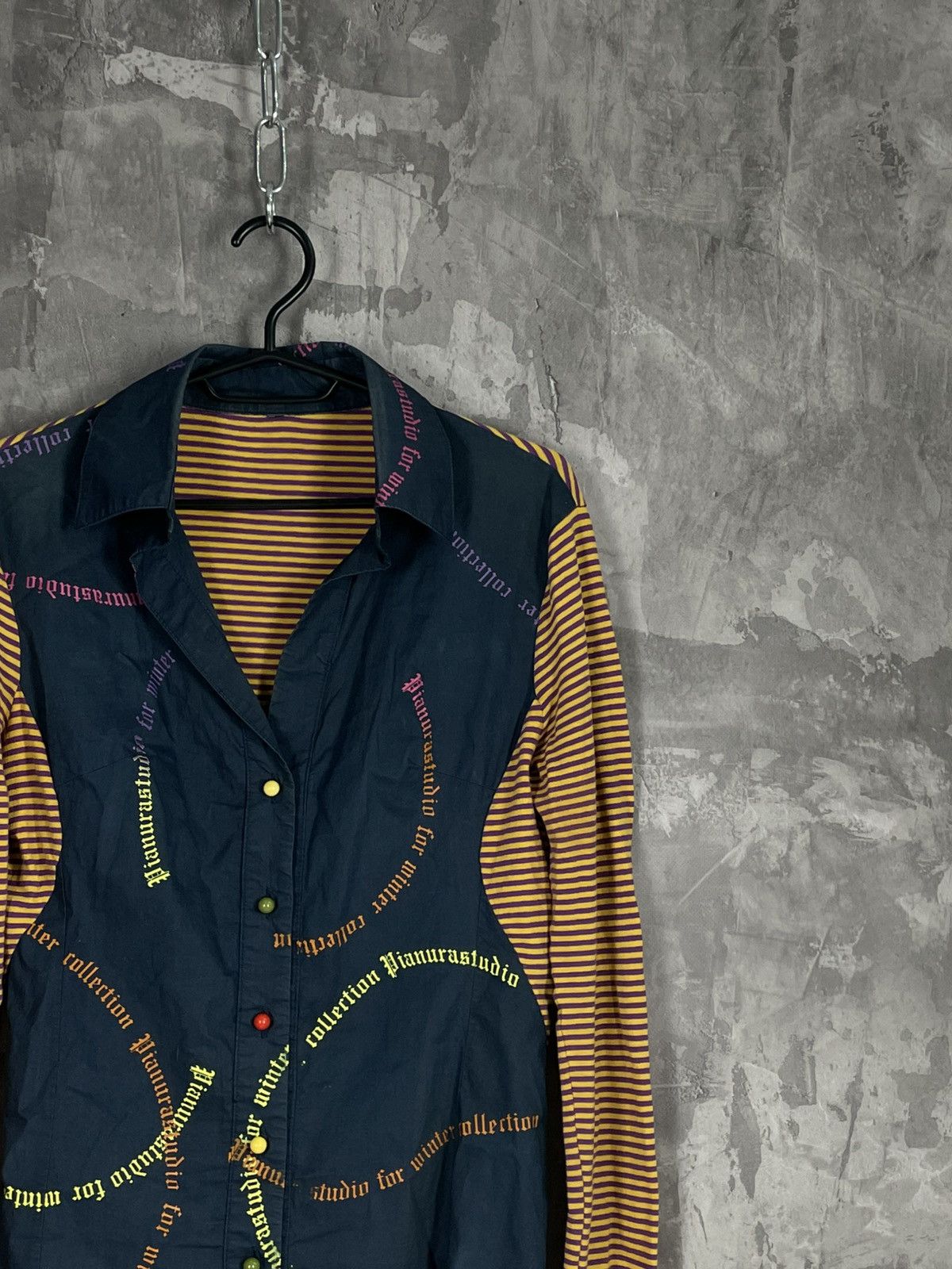 Other Y2K Coloured Avant Garde Type Button Up Shirt Size M / US 6-8 / IT 42-44 - 4 Thumbnail