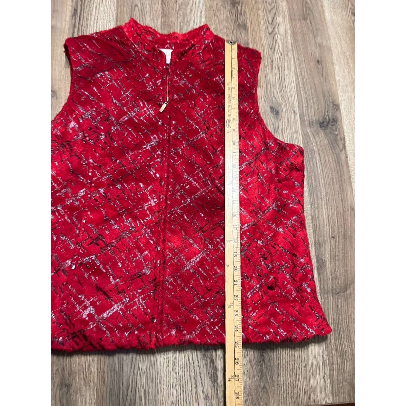 Vintage Erin London Jacket Women's XL Red Sleeveless Full Zip Casual Basic Jacket Size XL / US 12-14 / IT 48-50 - 6 Thumbnail