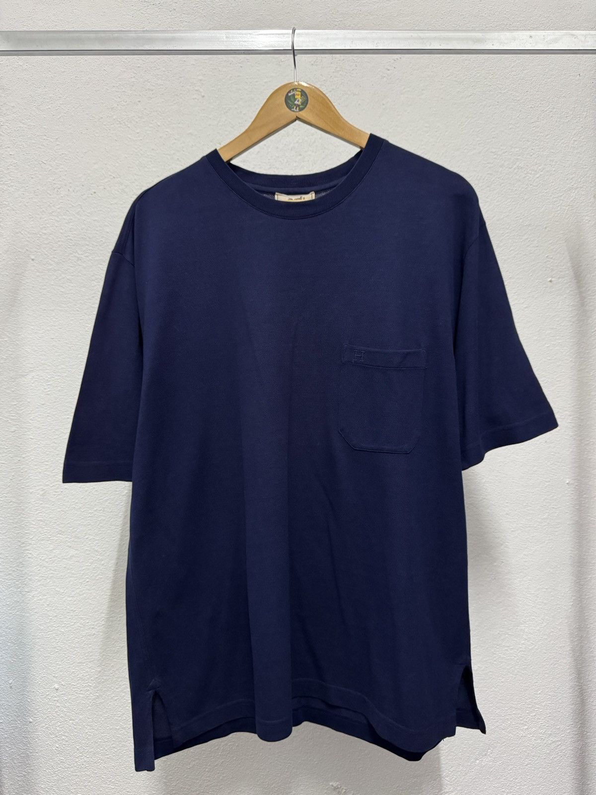 Hermes Vintage Hermes Pocket Tee Size US L / EU 52-54 / 3 - 1 Thumbnail