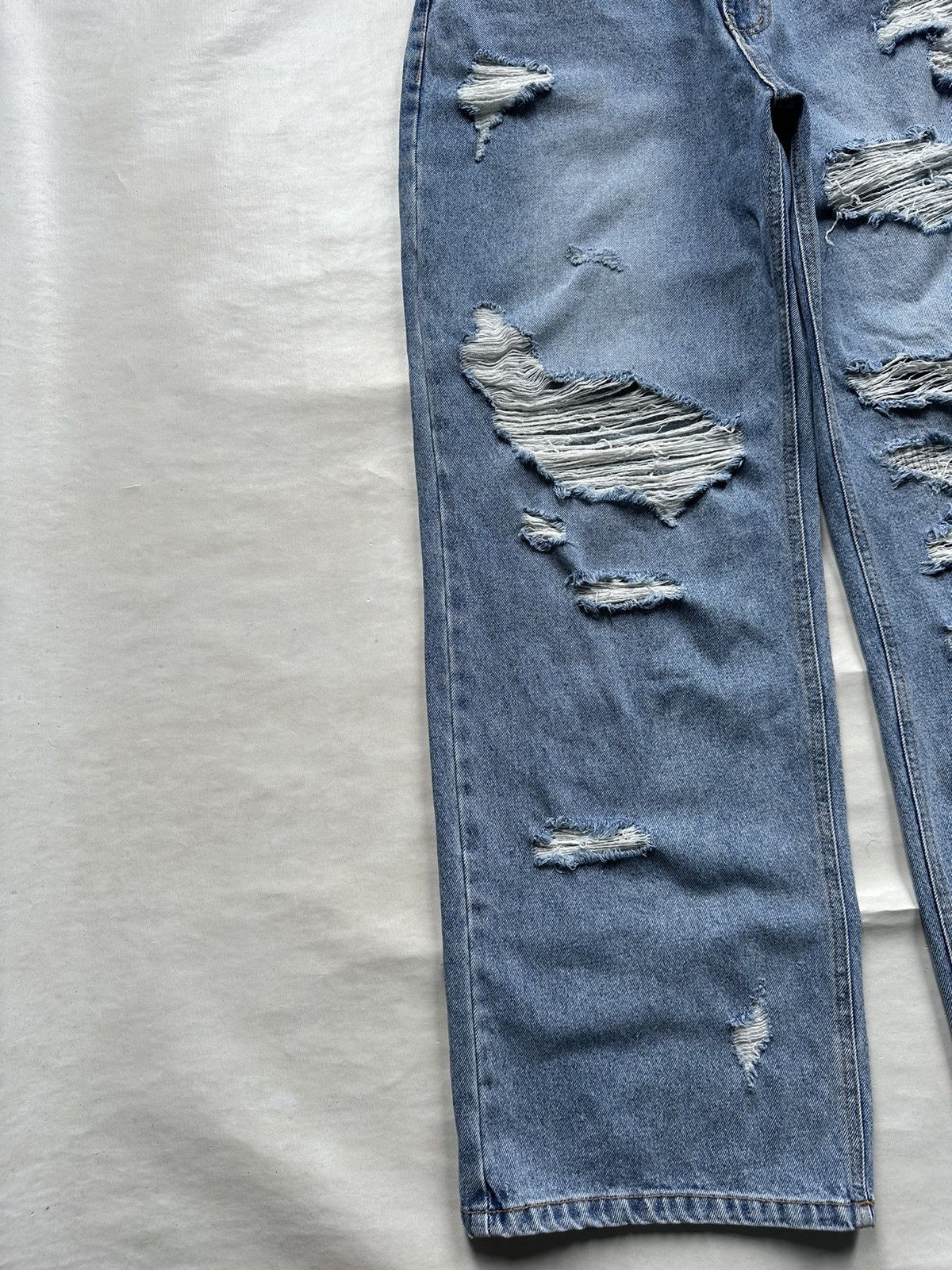 Designer × If Six Was Nine MUSE Ripped Washed Wide Denim Pants Size US 32 / EU 48 - 6 Thumbnail