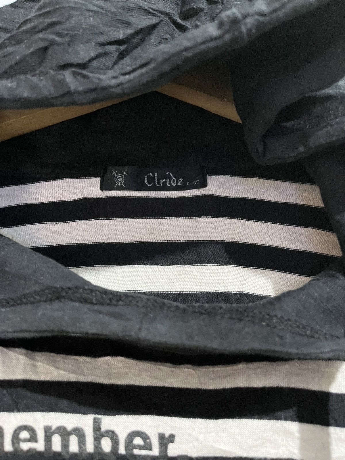 Hysteric Glamour Japanese clride striped poem vkei punk hoodie Size US M / EU 48-50 / 2 - 6 Thumbnail