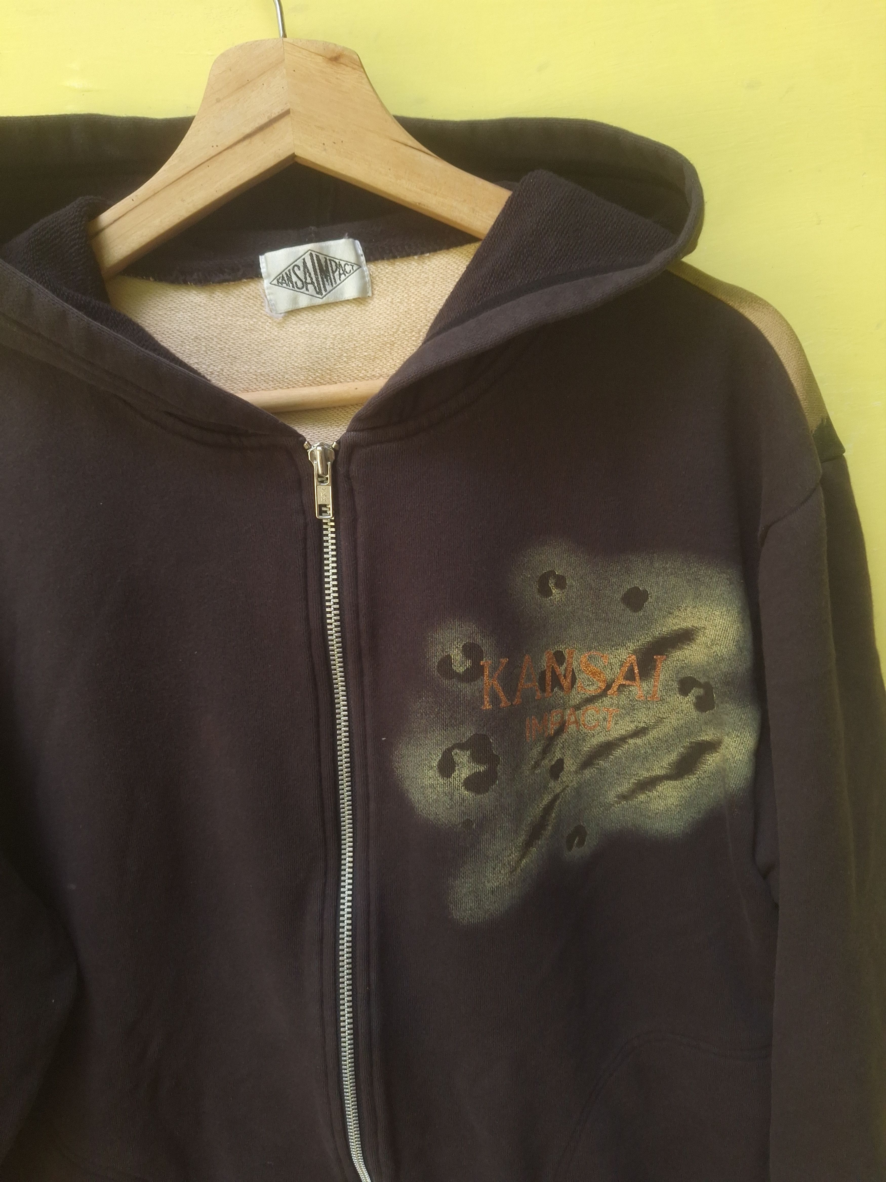 Kansai Yamamoto × Vintage Kansai Impact Kansai Yamamoto Tiger Stripe Zipper Hoodie Size US S / EU 44-46 / 1 - 3 Thumbnail