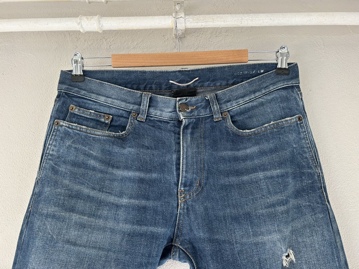 Saint Laurent Paris Saint Laurent Paris Distressed Slim-Fit Jeans Size US 33 - 2 Thumbnail