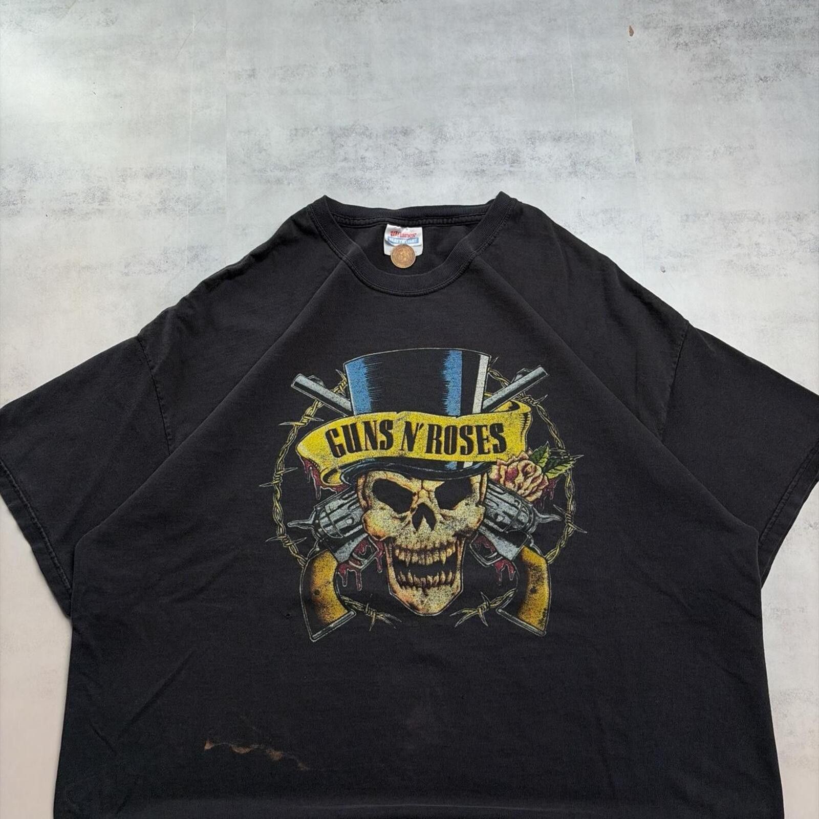 Hanes Vintage Guns N’ Roses Grunge Distressed Faded Band T-Shirt Size US XXL / EU 58 / 5 - 2 Thumbnail