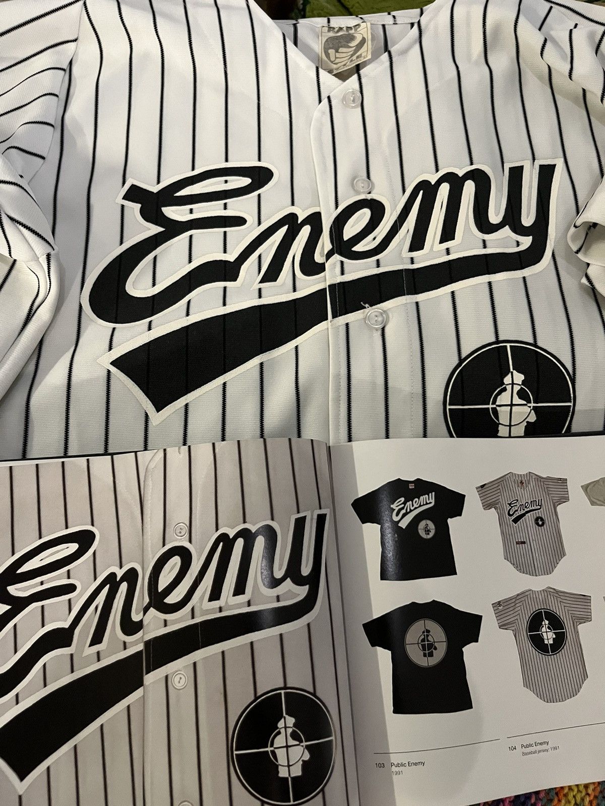 Public Enemy Vintage 1991 Baseball Jersey Public Enemy Size US XL / EU 56 / 4 - 6 Thumbnail