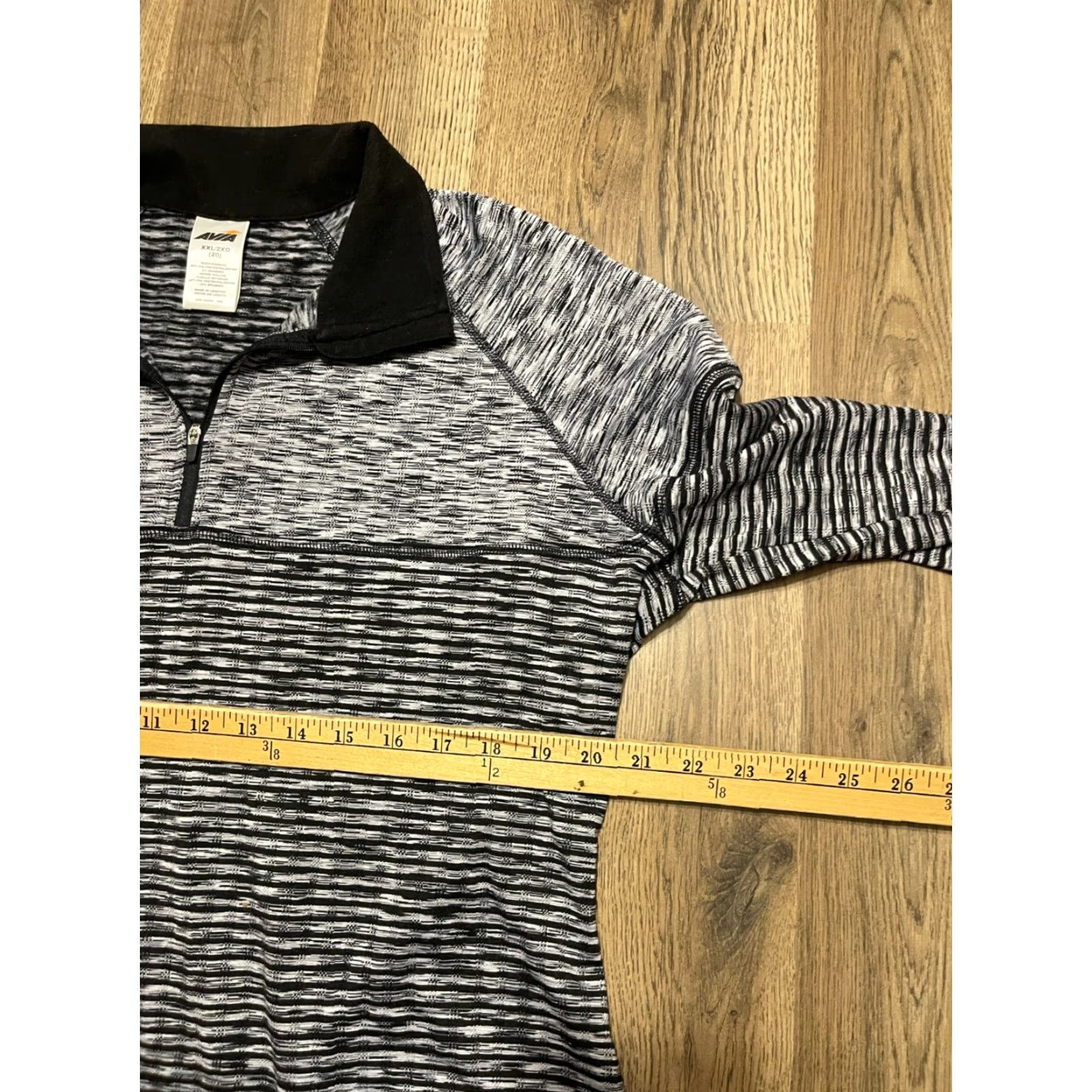 Avia Avia Shirt Women's 2XL Gray Black 1/4 Zip Long Sleeve Colared Size XXL / US 16-18 / IT 52-54 - 5 Thumbnail