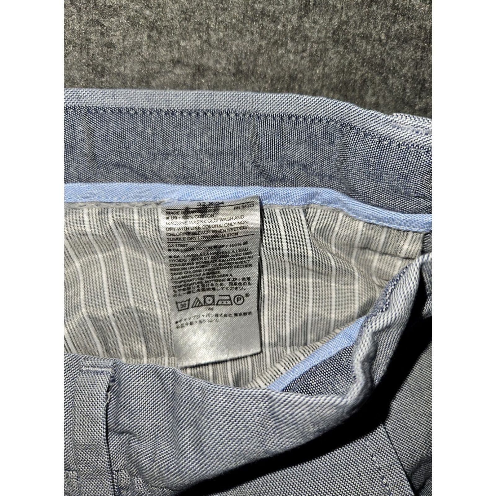 Banana Republic VINTAGE? Banana Republic Aiden Fit Pants Men's 32x34 Blue Mid Rise Slash Pocket Flat Front Chino Dress Business Casual Travel Workwear Size US 32 / EU 48 - 6 Thumbnail