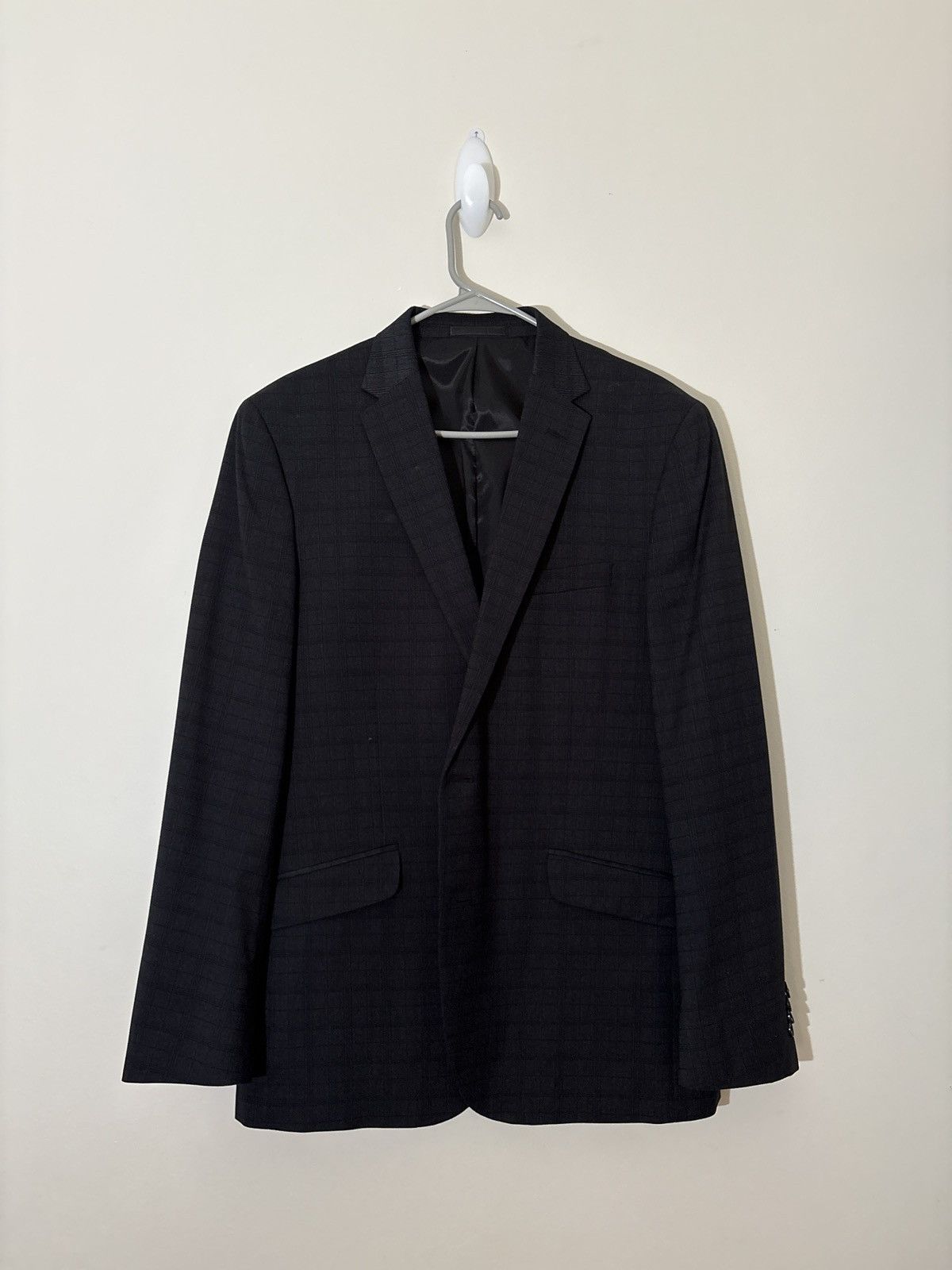 Kenneth Cole Kenneth Cole Reaction 42R Charcoal Windowpane Blazer Size 42R - 1 Thumbnail