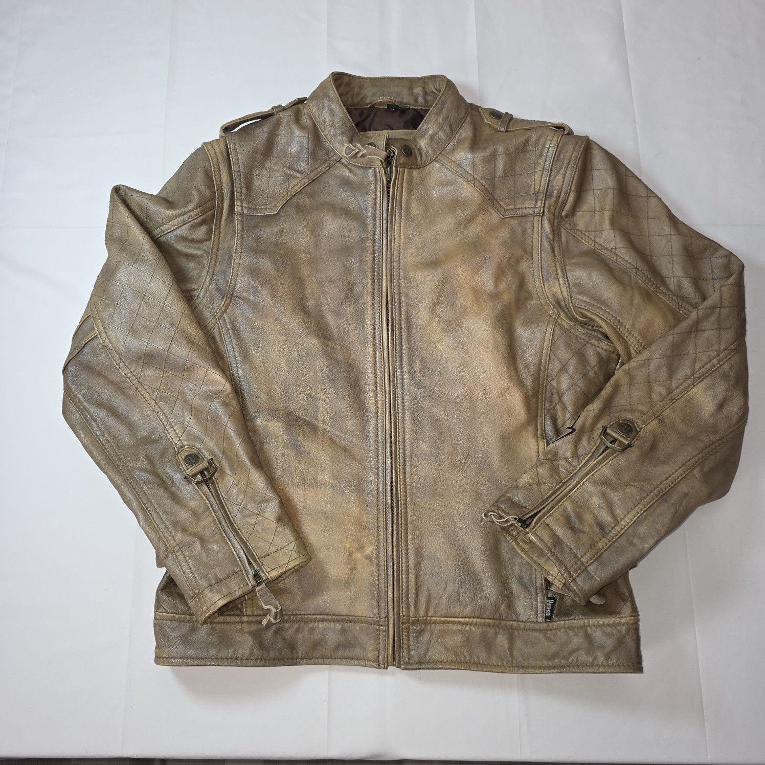 Other Rodeo Vegas Distressed Leather Western Moto Jacket Size US M / EU 48-50 / 2 - 6 Thumbnail