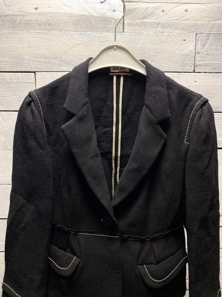 Miu Miu Miu Miu Wool Blazer Size S / US 4 / IT 40 - 2 Thumbnail