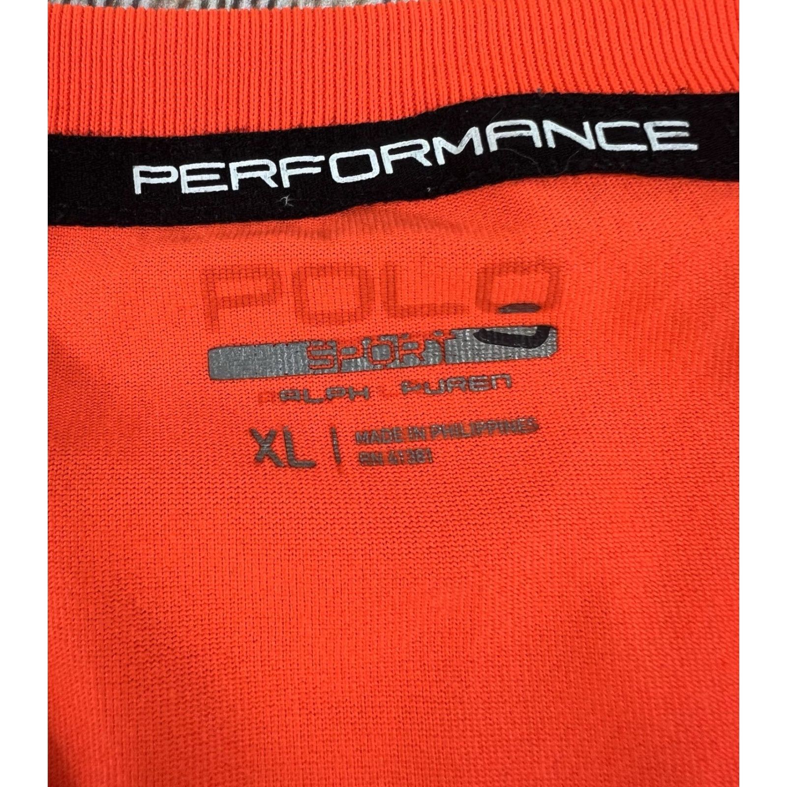 Vintage Polo Sport Tokyo Ralph Lauren Performance Bright Orange Shirt Thermo vent Large Mens Size US L / EU 52-54 / 3 - 4 Thumbnail