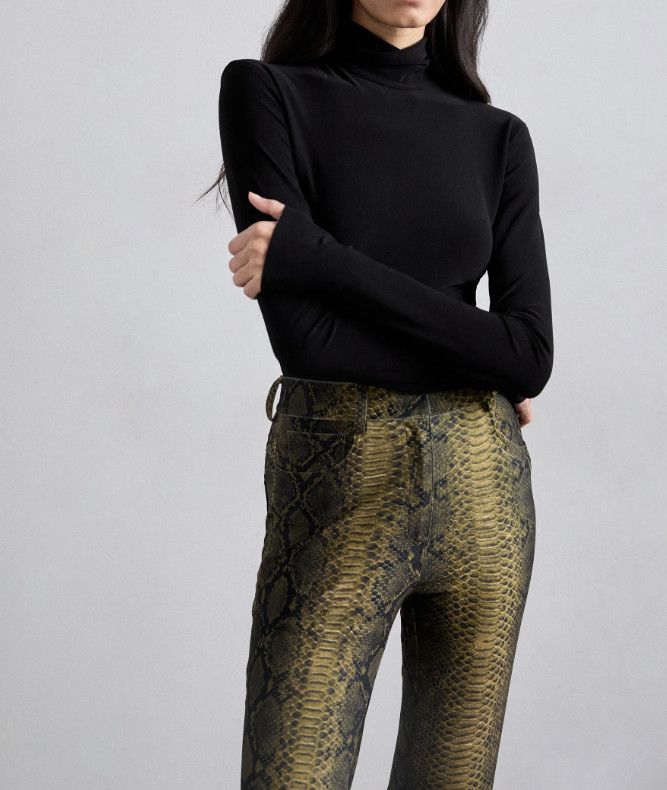 Norma Kamali Norma Kamali High-Waist Pencil Pants Python ( L/36 ) Size 22" - 4 Thumbnail