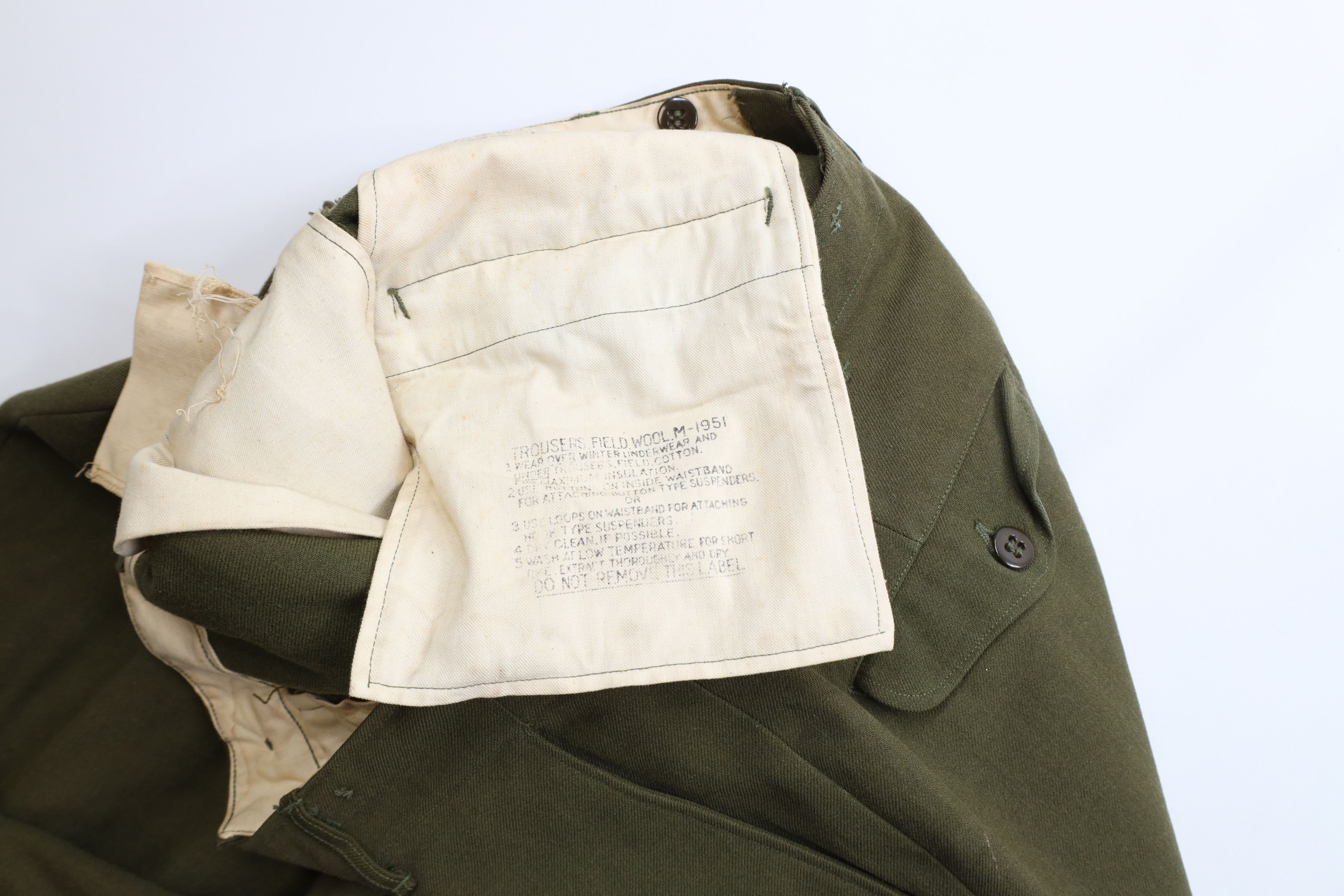 Vintage Vintage 50s Korean War Wool M1951 Field Trousers Pants USA Size US 34 / EU 50 - 10 Thumbnail