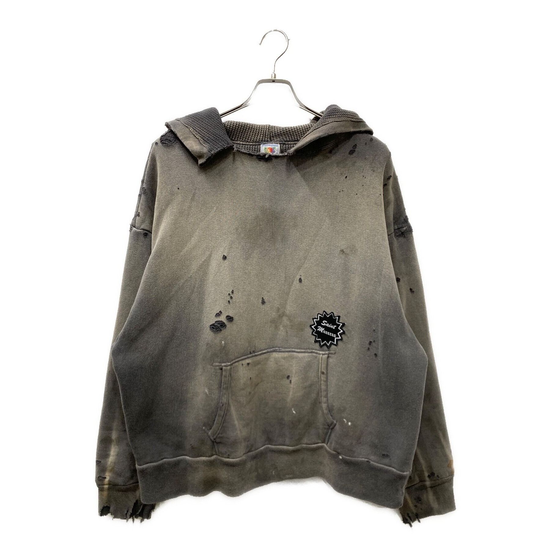 関税送料無料【SAINT Mxxxxxx】X SHERMER ACADEMY NYPD HOODIE Saint Michael x Shermer Academy NYPD Hoodie - Grey – Feature