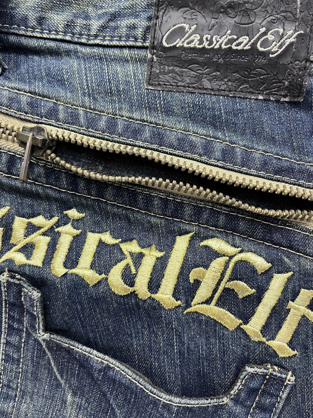 Vintage 🔥CLASSICAL ELF Punk Skull Crossbones Sequin Mudmax Denim Size 27" / US 4 / IT 40 - 13 Thumbnail