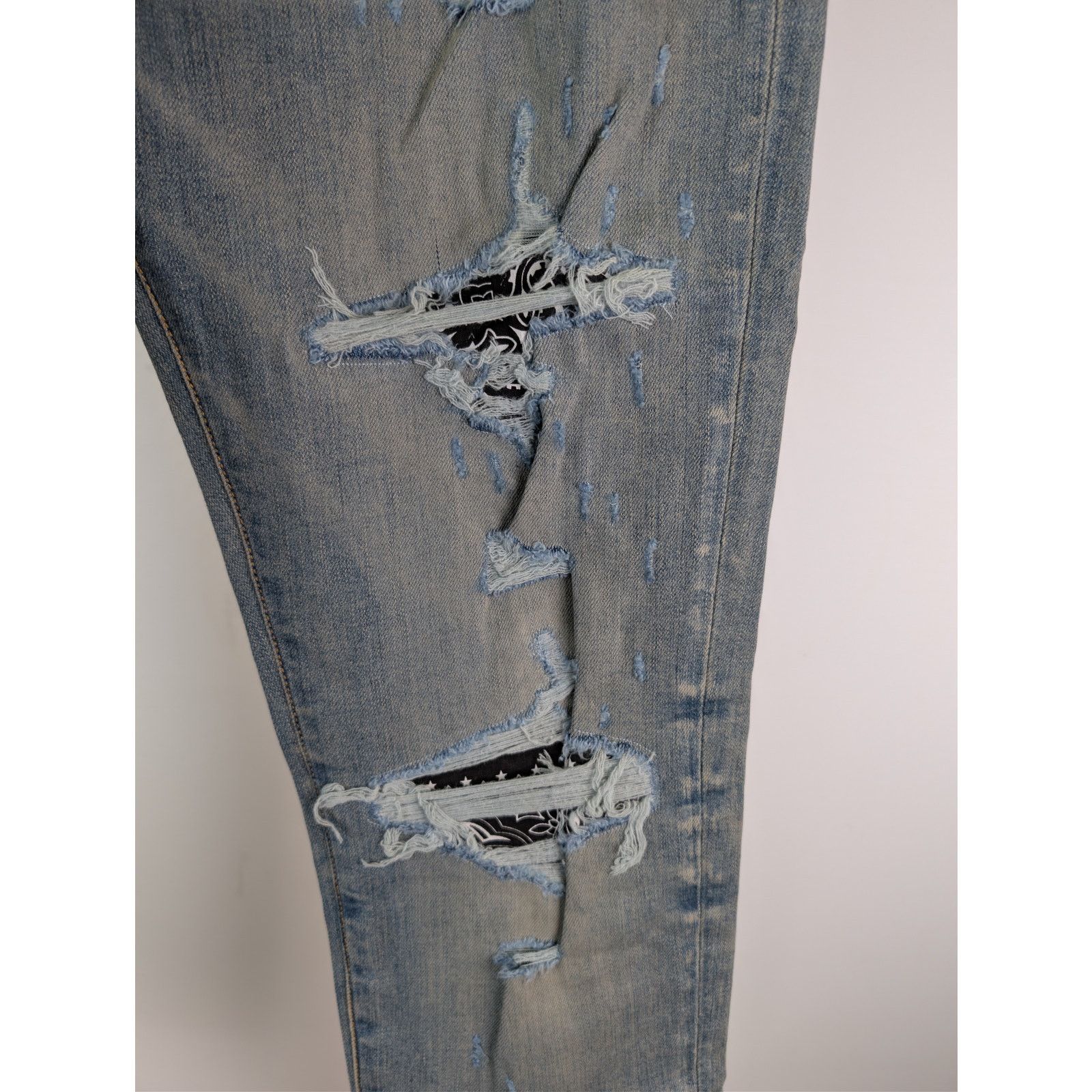 Amiri o1rshd1 Old English Logo Jean Denim Jeans Clay Indigo Size US 34 / EU 50 - 8 Thumbnail
