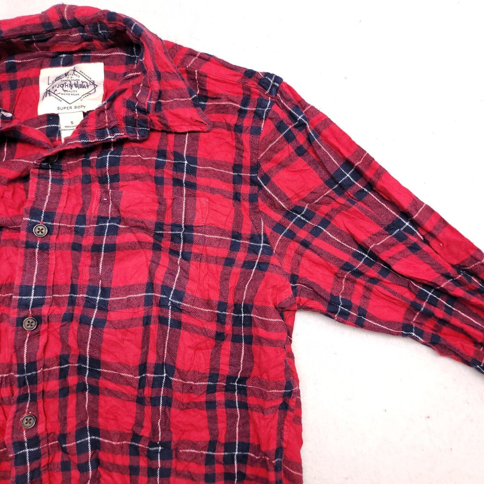 St. Johns Bay St Johns Bay Buffalo Check Flannel Shirt Mens Size S Red Size US S / EU 44-46 / 1 - 5 Thumbnail