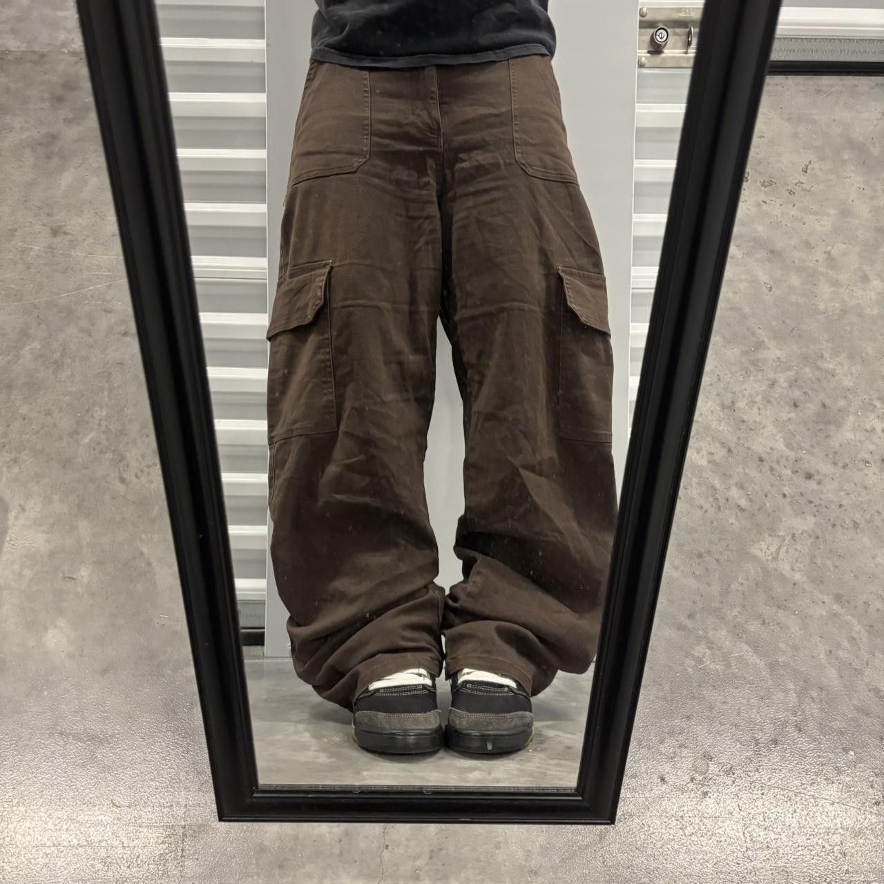 Japanese Brand × Vintage Crazy Vintage Y2K/2000s Baggy Brown Streetwear Skater Cargo Pants! Size US 32 / EU 48 - 1 Thumbnail