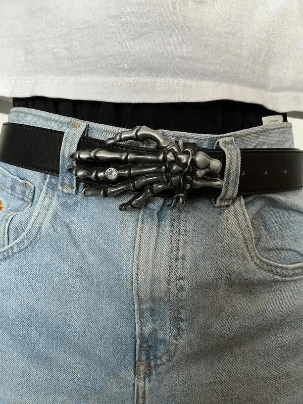 Japanese Brand Rhinestone Skeleton Hand Belt Size ONE SIZE - 3 Thumbnail