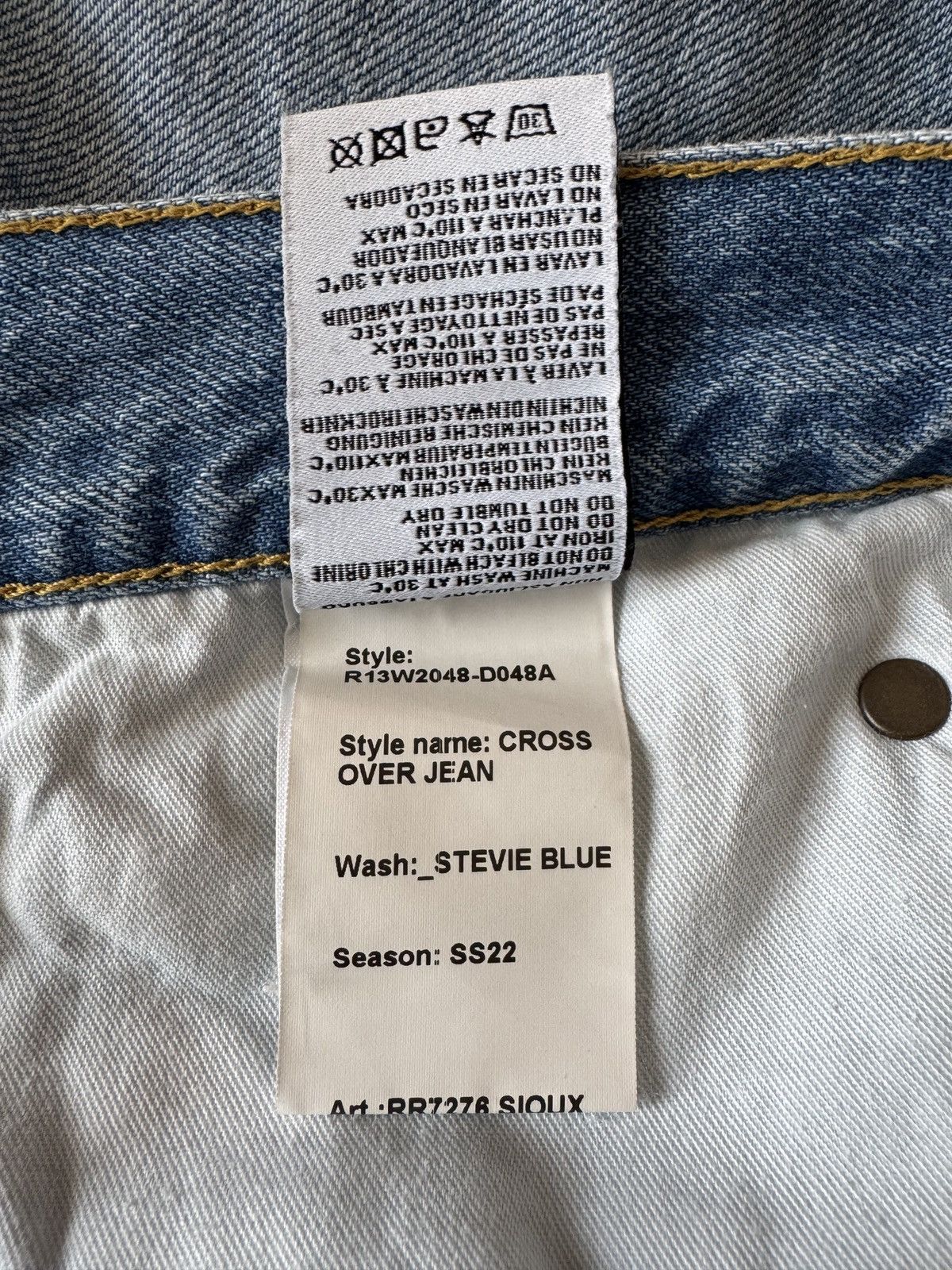 R13 🔥🔥 R13 Blue Crossover Jeans Size 27" / US 4 / IT 40 - 10 Thumbnail