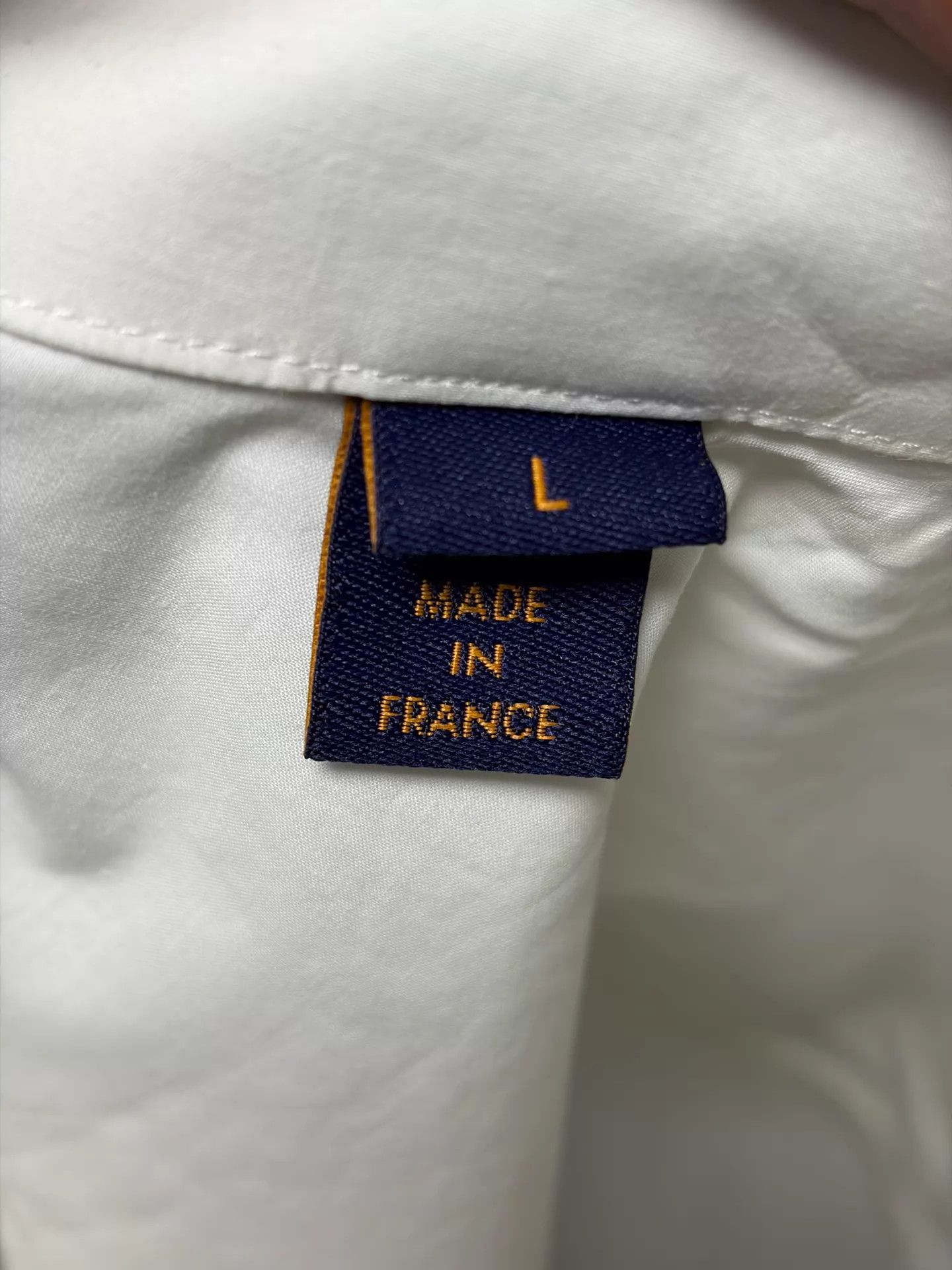 Louis Vuitton LV White Short-Sleeve Shirt L Size US L / EU 52-54 / 3 - 4 Thumbnail