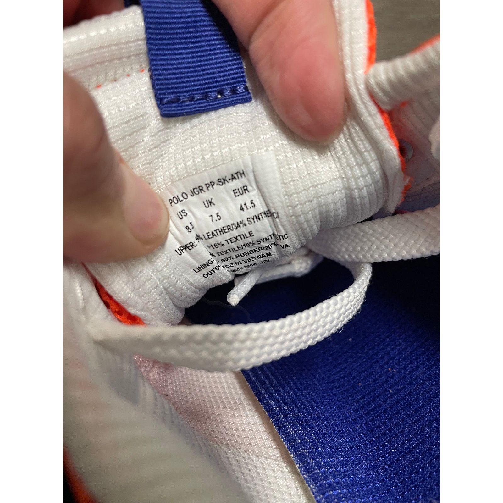 Designer × Polo Ralph Lauren NWT Polo Ralph Lauren 8.5 Men's Orange Colorblock Sneakers Size US 8.5 / EU 41-42 - 6 Thumbnail