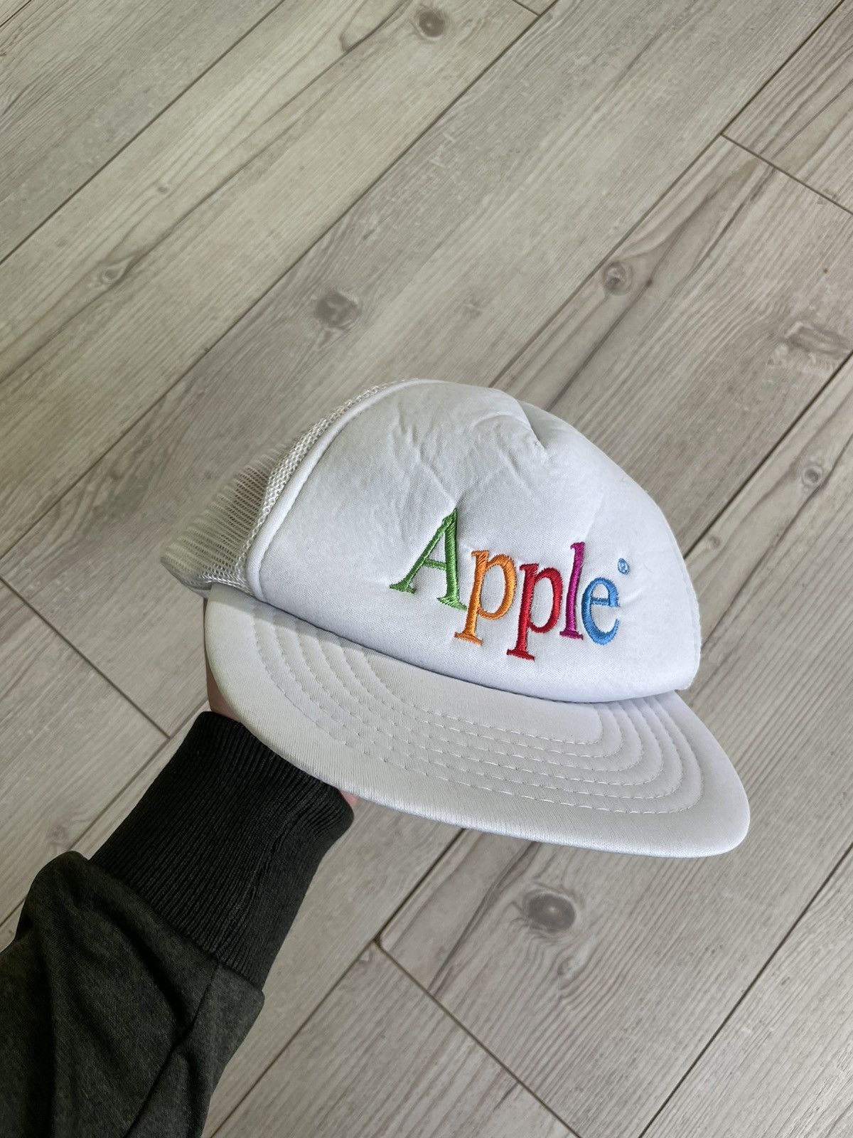 Vintage 90s Vintage Apple Macintosh Rainbow Cap Hat White Steve ...