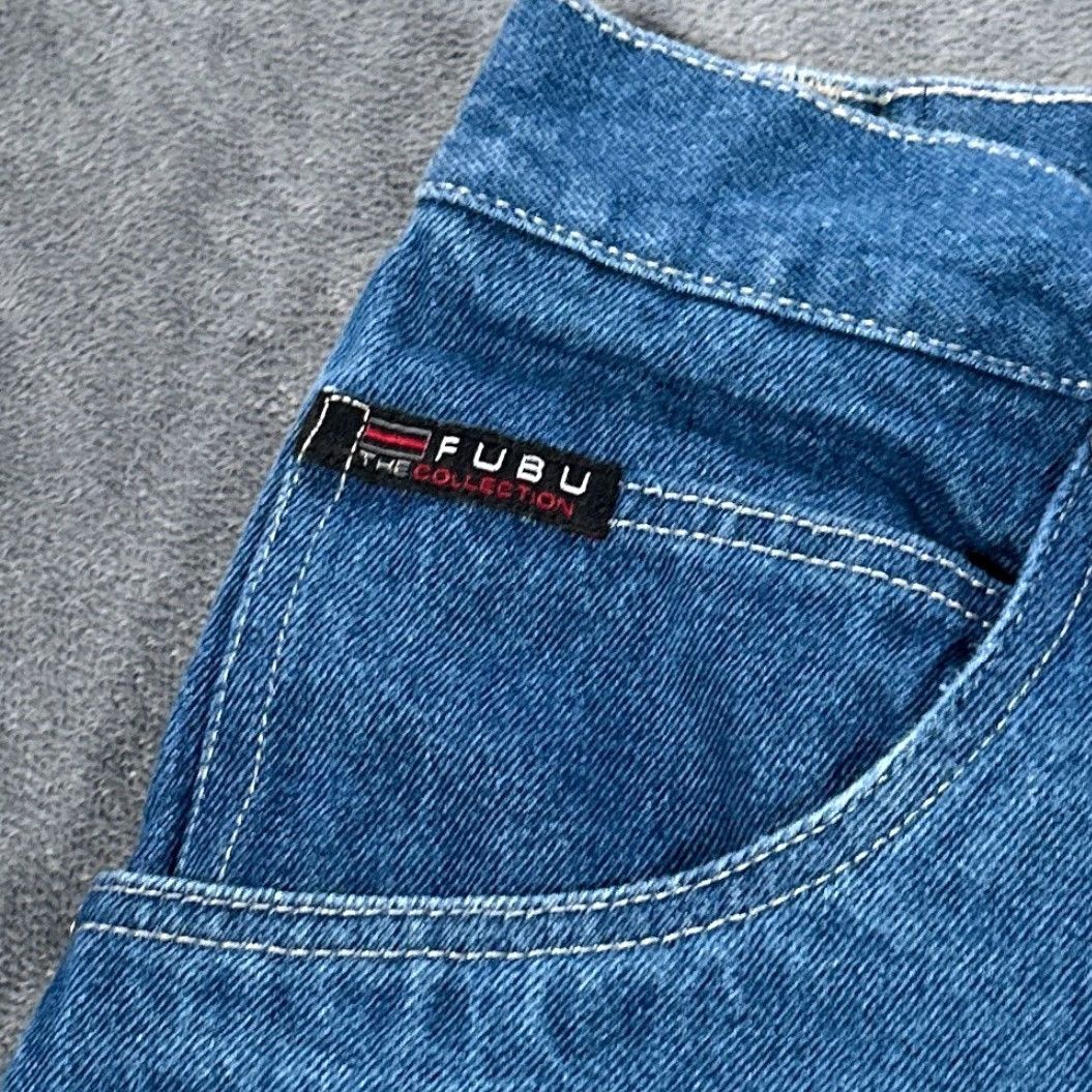 Fubu VINTAGE FUBU Collection Cargo Shorts Men 36 Blue Denim 5-Pocket Stretch Y2K Size US 36 / EU 52 - 3 Thumbnail