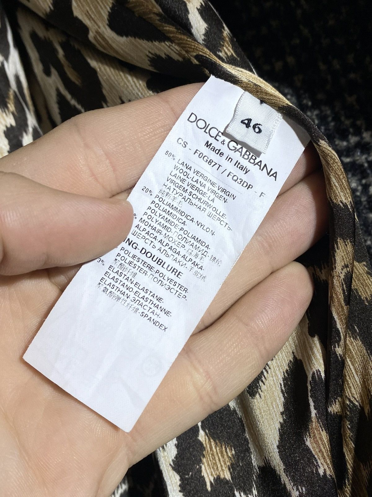 Dolce & Gabbana Dolce Gabbana Vintage Tweed Wool Mohair Coat Leopard Lining Size L / US 10 / IT 46 - 15 Thumbnail