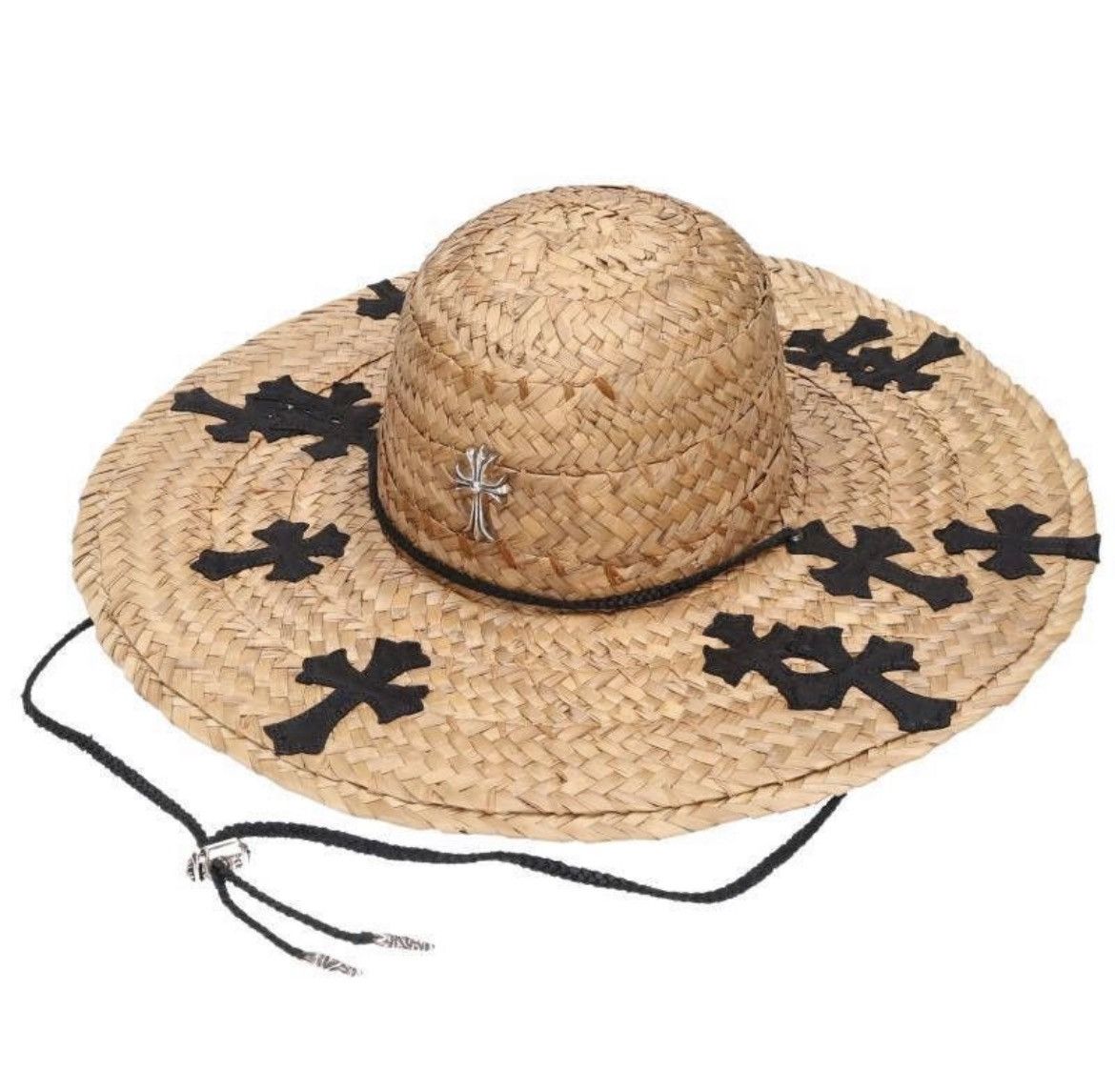 Chrome Hearts Chrome Hearts Straw Hat with CH Cross Patch Size ONE SIZE - 1 Thumbnail