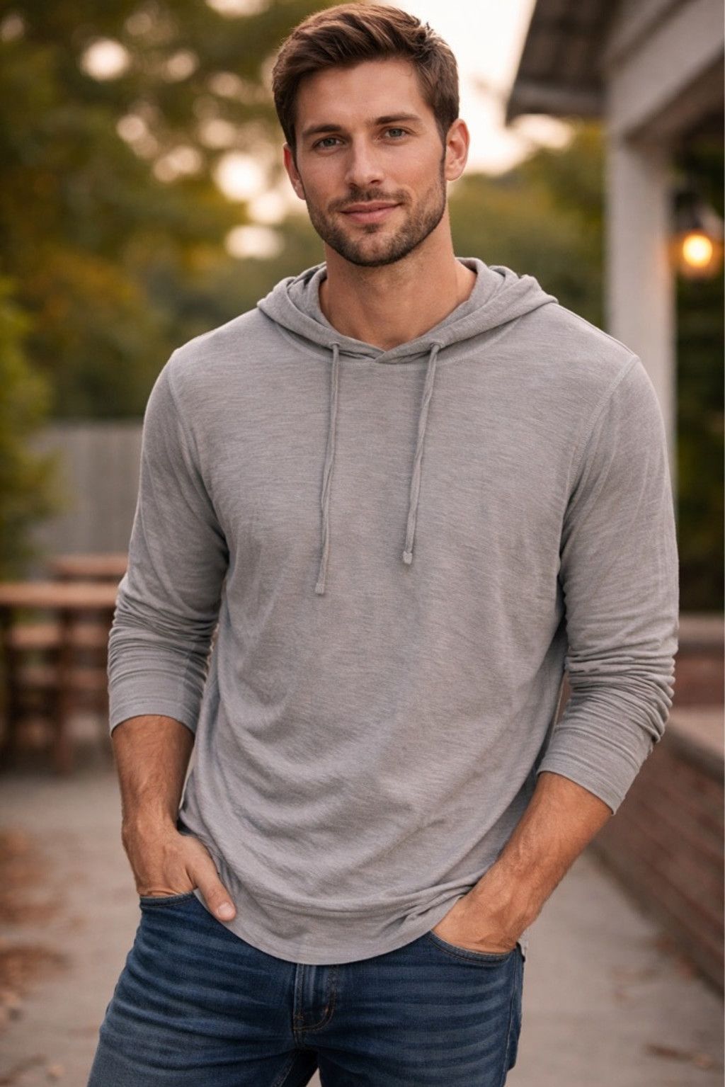 St. Johns Bay Men's St. John's Bay Gray Long Sleeve Hoodie M Size US M / EU 48-50 / 2 - 1 Thumbnail
