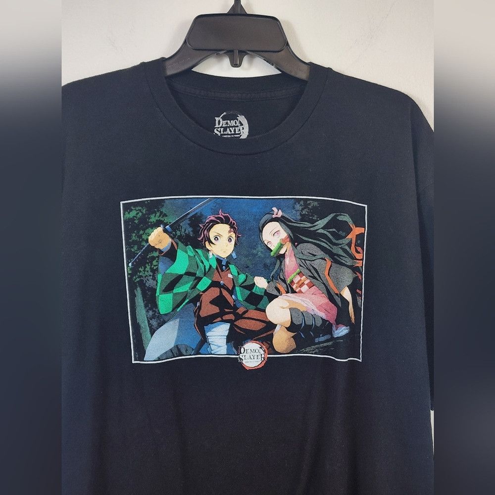 Other Demon Slayer Black Graphic T-Shirt Featuring Anime Size US XL / EU 56 / 4 - 4 Thumbnail