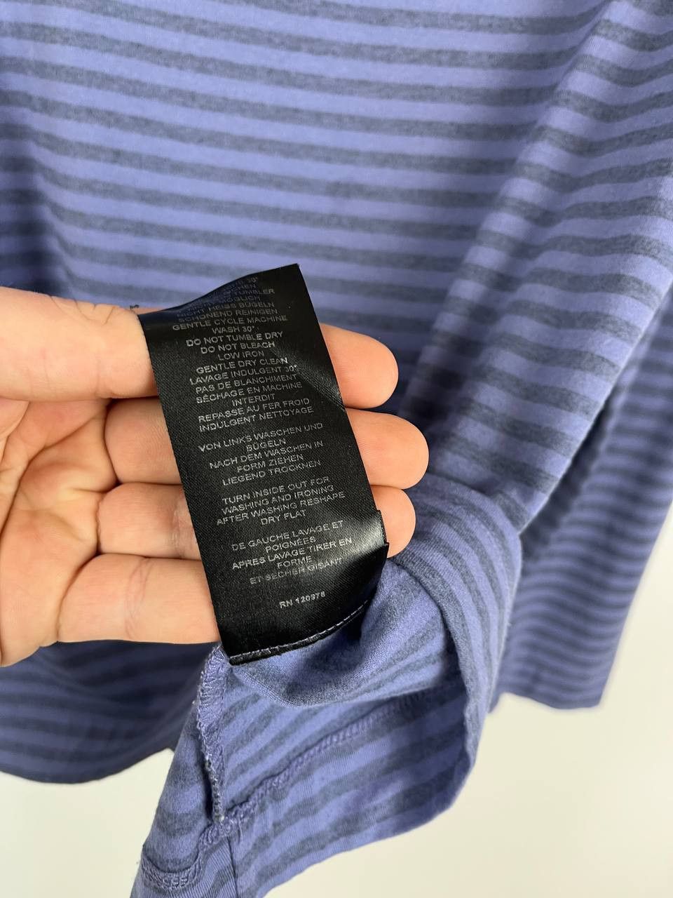 OSKA OSKA Germany Blue Striped Cowl Neck Top Size 2 M Lagenlook Size M / US 6-8 / IT 42-44 - 9 Thumbnail