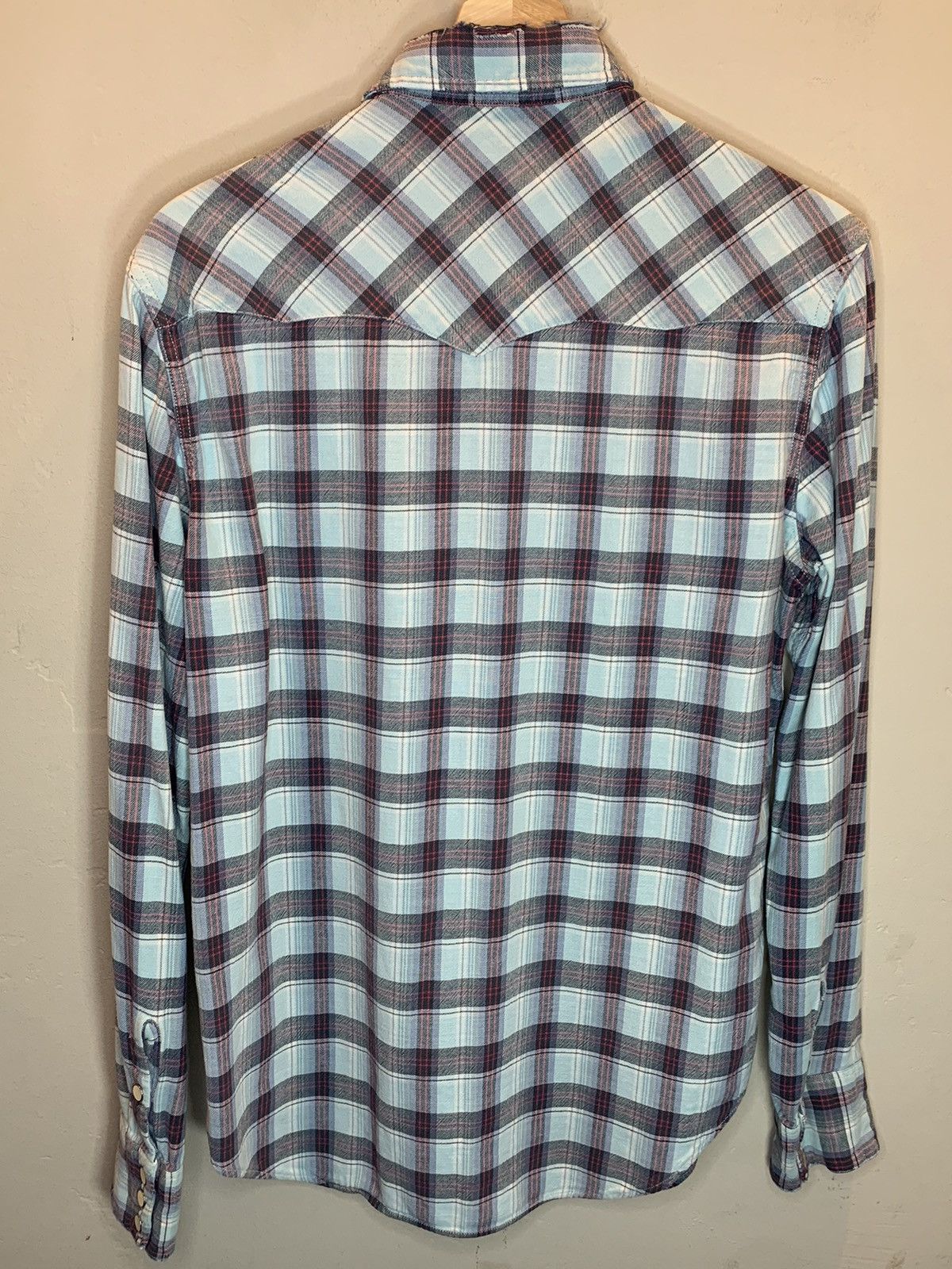 RRL Ralph Lauren RARE* RRL Ralph Lauren Plaid Distressed Western Button Shirt Size US M / EU 48-50 / 2 - 2 Thumbnail