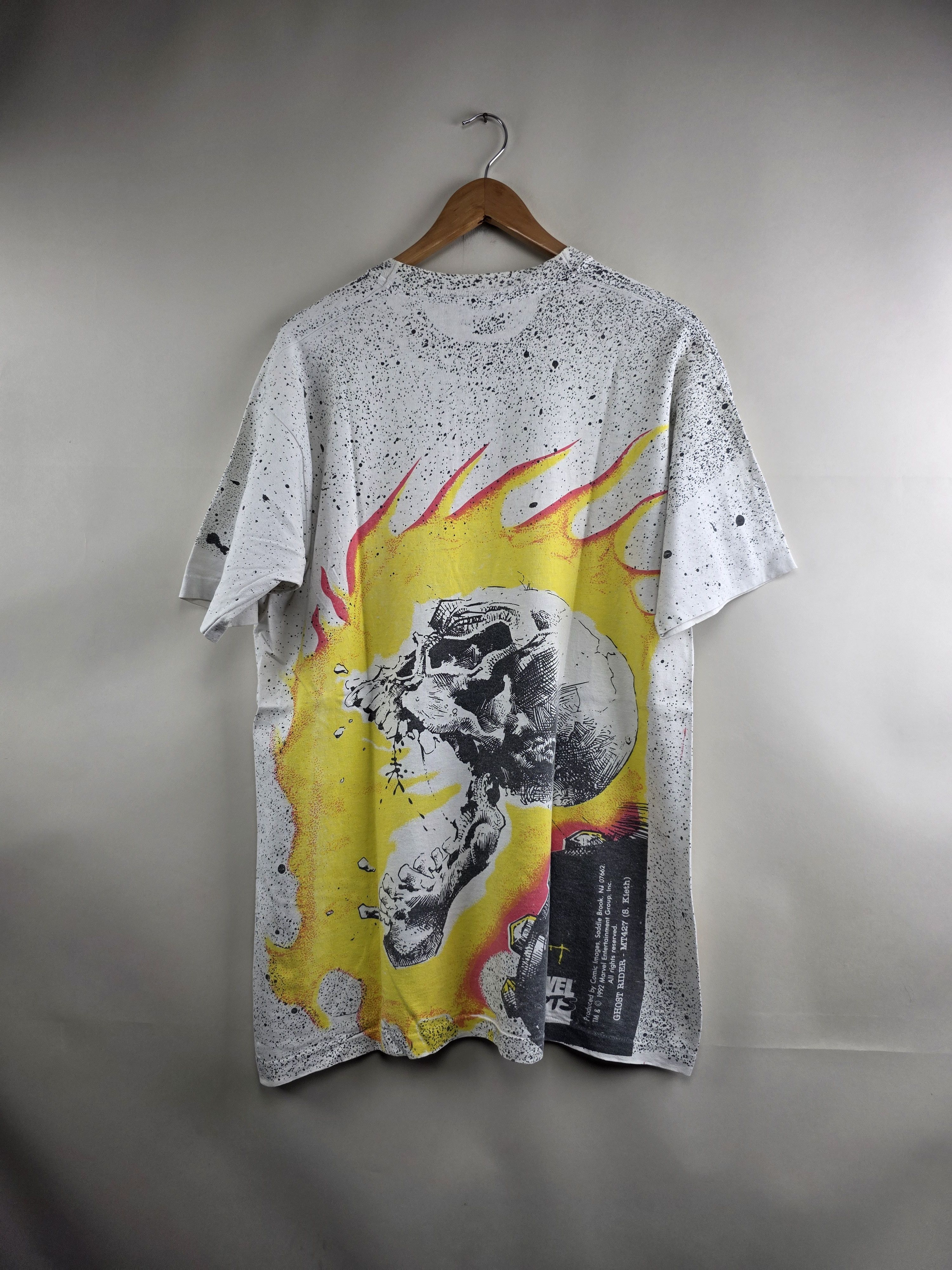 Marvel Comics × Vintage 1992 Marvel Comics Ghost Rider Mega print XL 23.5" 31" Size US XL / EU 56 / 4 - 6 Thumbnail