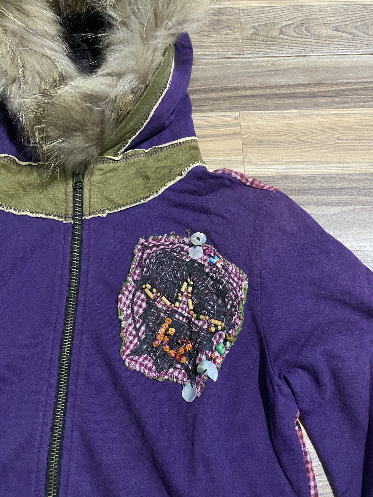 Japanese Brand × Vintage BLUE JAM FALCON FUR HOODIES Size S / US 4 / IT 40 - 3 Thumbnail