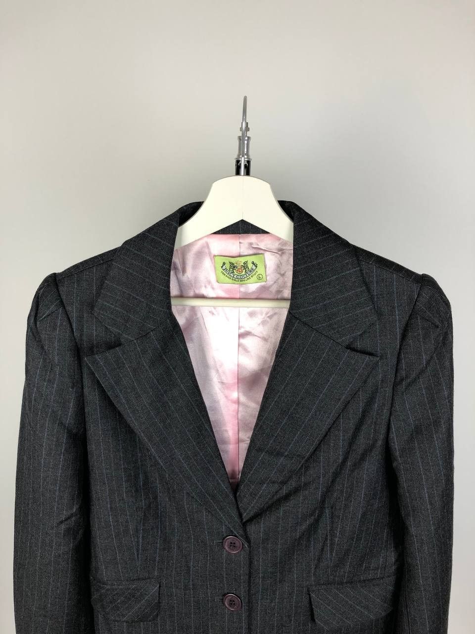 Juicy Couture Juicy Couture Wool Blazer Gray size L Size L / US 10 / IT 46 - 2 Thumbnail