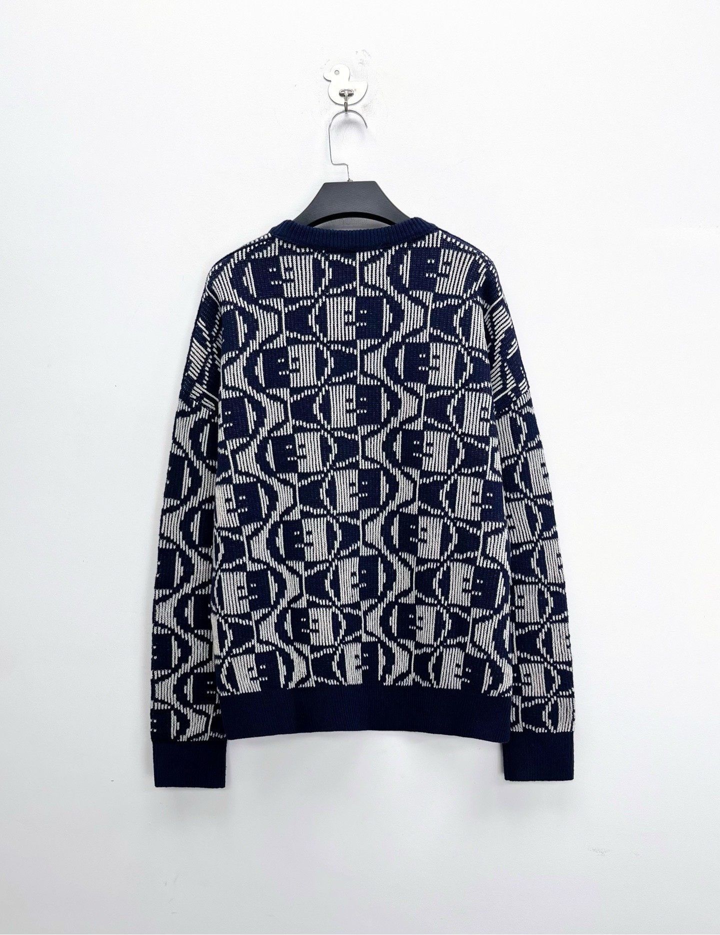 Acne Studios Acne Studios Smiley Face Intarsia Knit Sweater Size US L / EU 52-54 / 3 - 2 Thumbnail