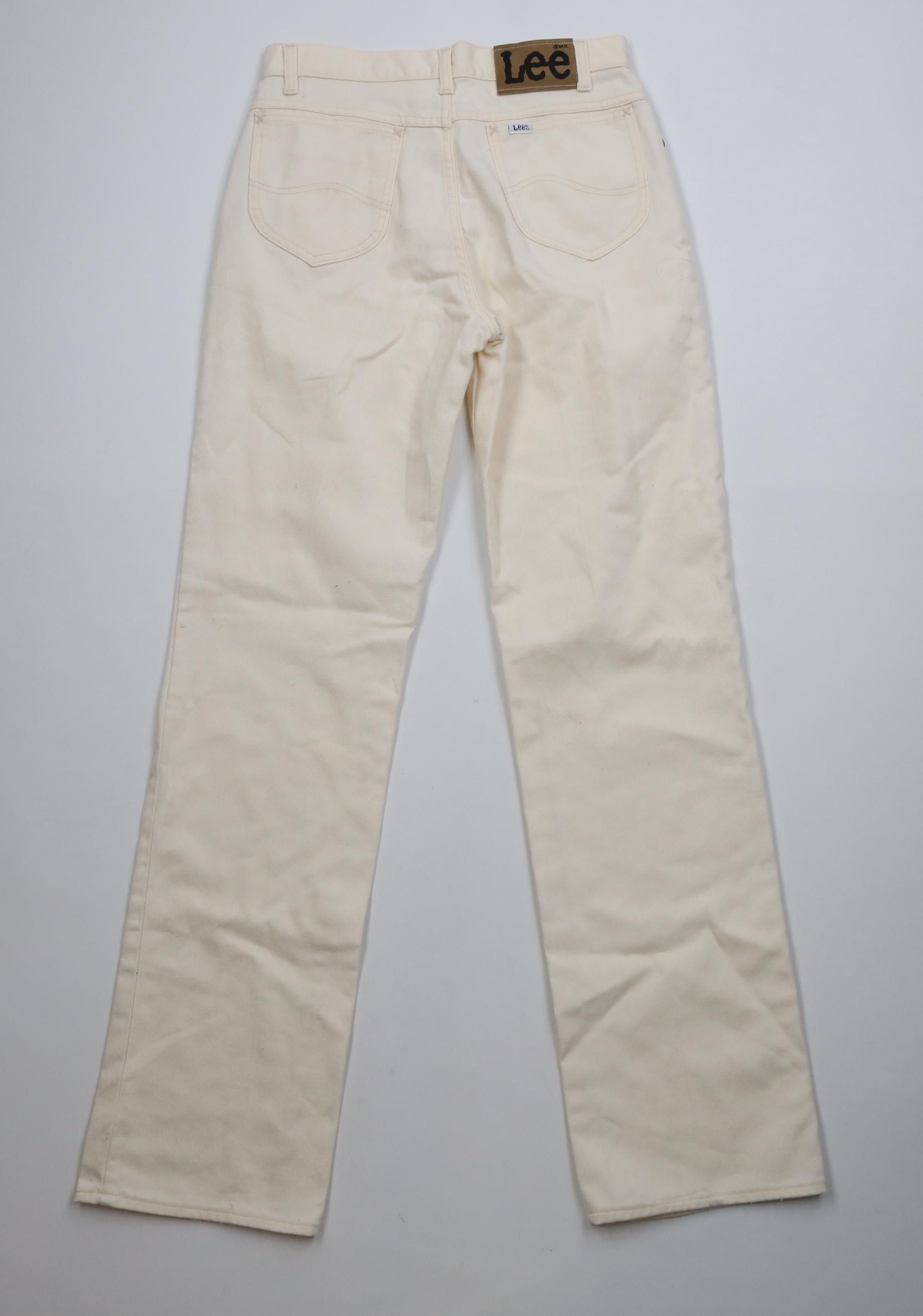 Lee Vintage 70s 80s Lee Flared Bootcut Jeans Cream Cotton USA Size US 30 / EU 46 - 11 Thumbnail