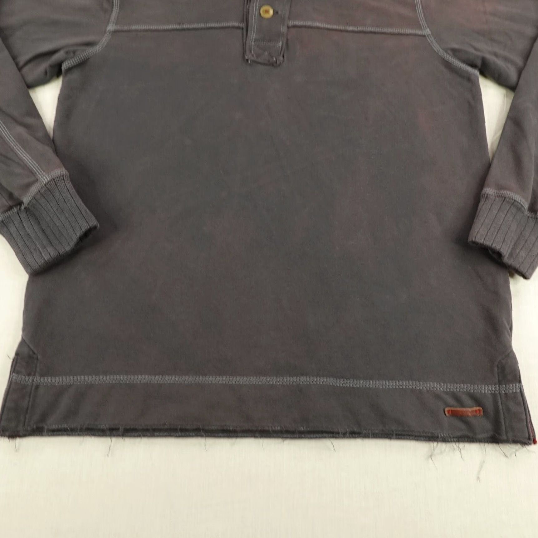 Vintage Jeremiah Mens Medium Gray Mock Neck Pullover Sweater - Tight-Knit Knit Cotton Spandex Casual Shirt Size US M / EU 48-50 / 2 - 4 Thumbnail