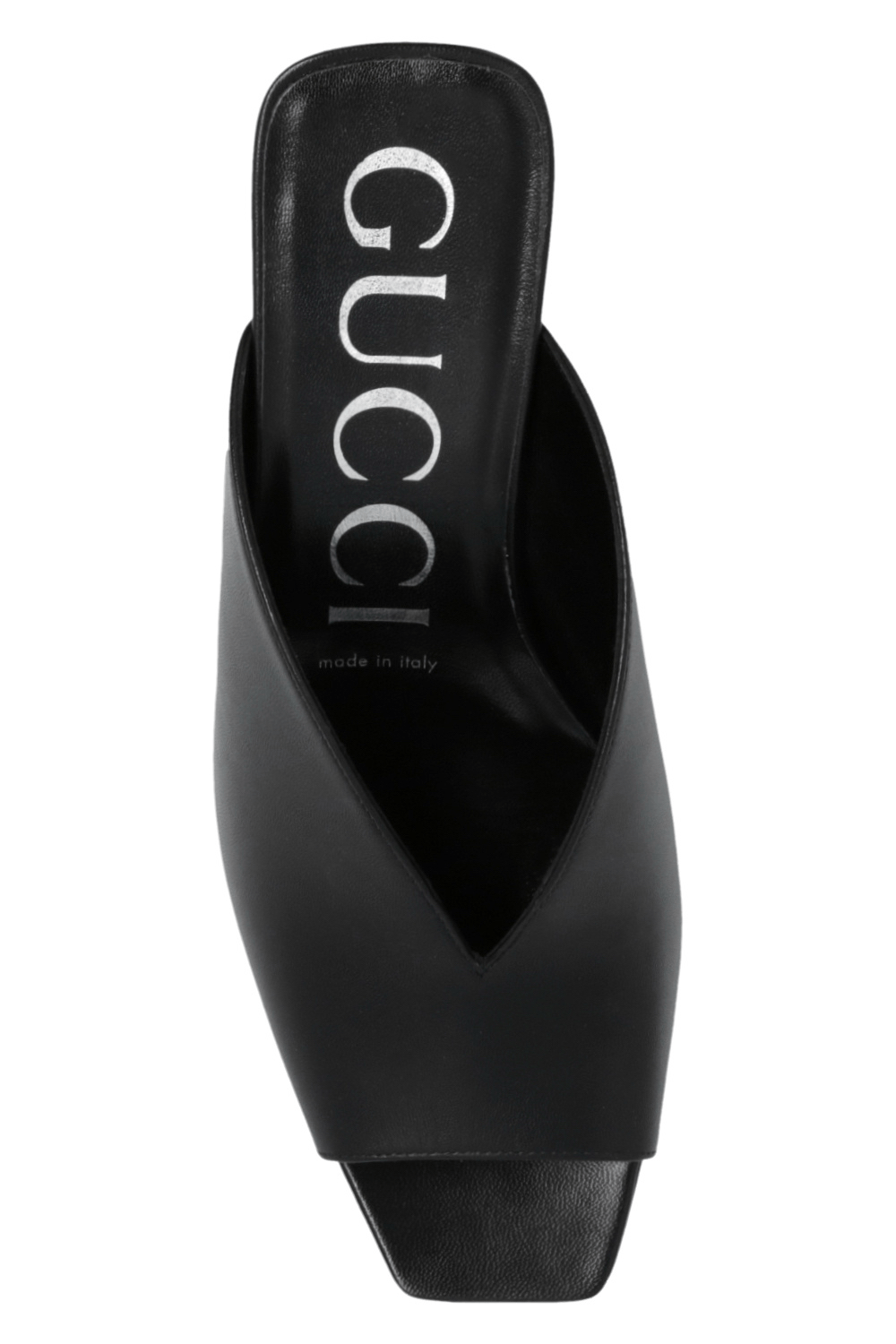 Gucci GUCCI Black Leather 100mm Mules New & Authentic Size US 8.5 / IT 38.5 - 3 Thumbnail