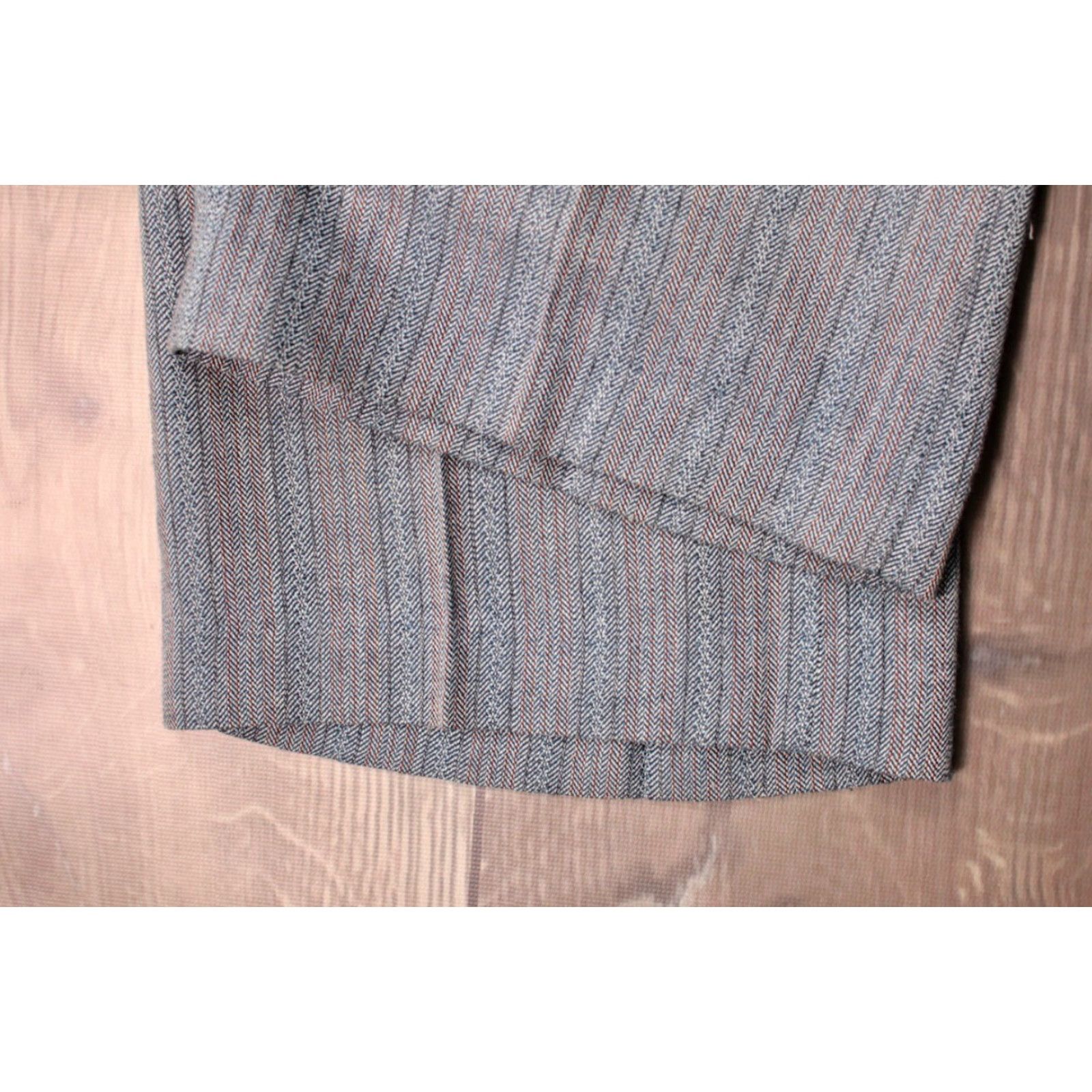Levi's Levi's 1960s VTG Sta-Prest Grey Blue Striped Flare Pants Sz W32 Mens Size US 32 / EU 48 - 5 Thumbnail