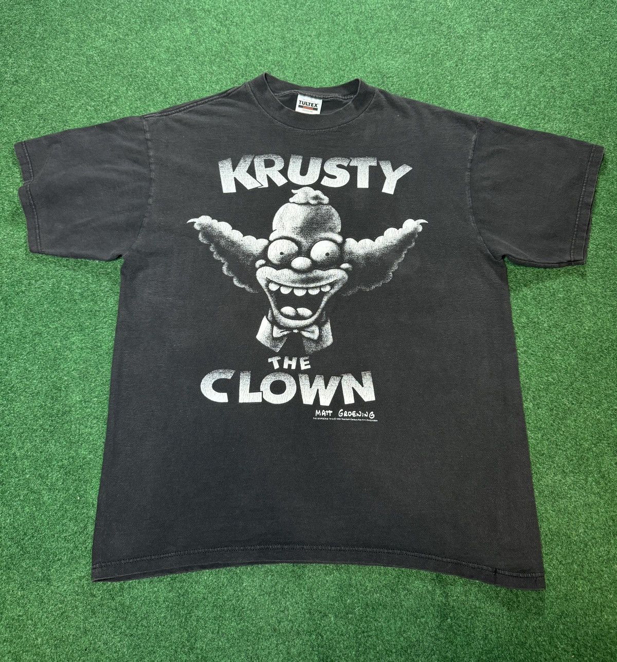 Vintage deals 1997 The Simpsons Krusty The Clown Single-Stitch T-Shirt Size Medium