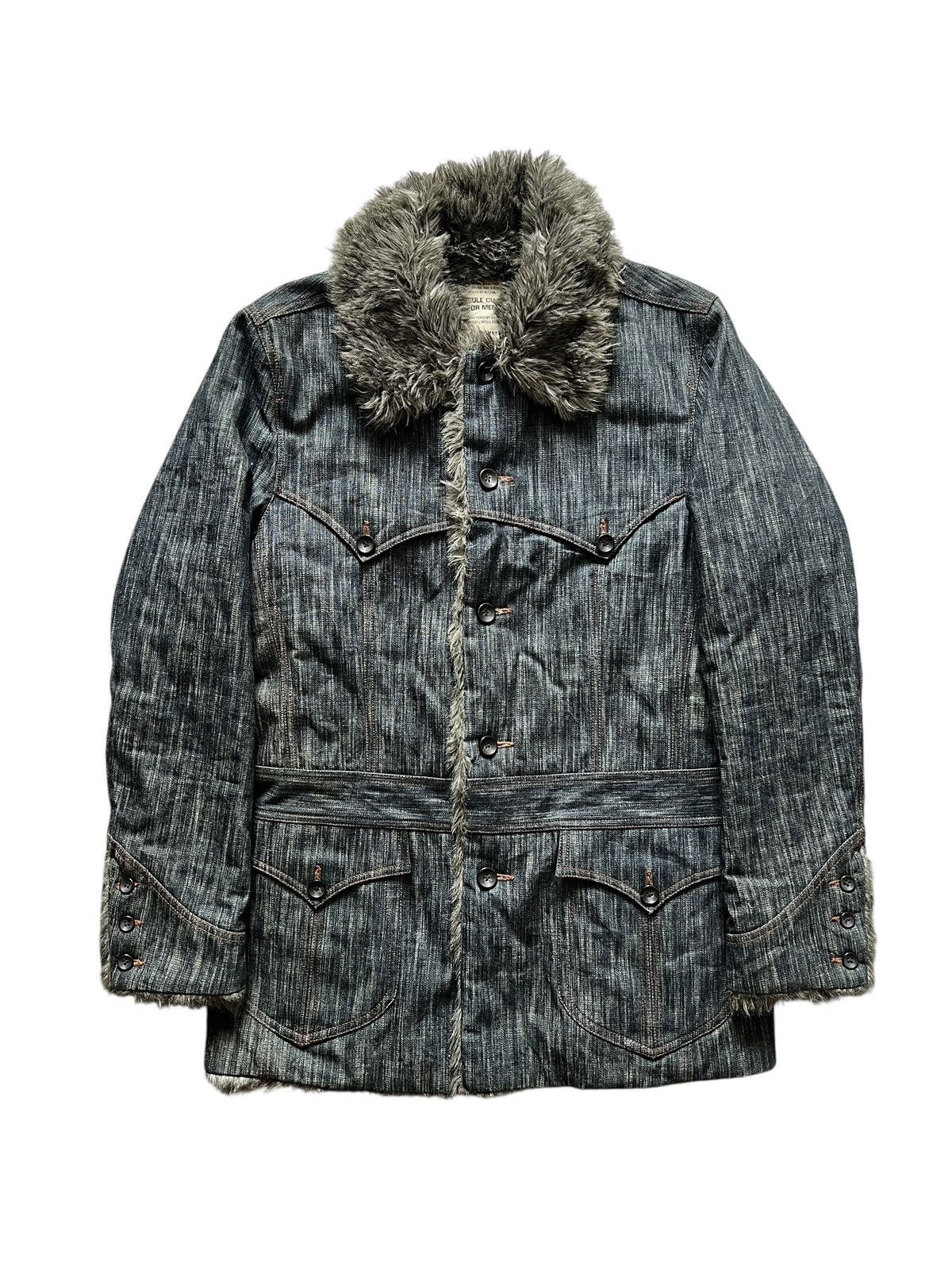 Nicole Club Nicole Club Fur Denim Jacket 4 Pockets Size US L / EU 52-54 / 3 - 1 Thumbnail