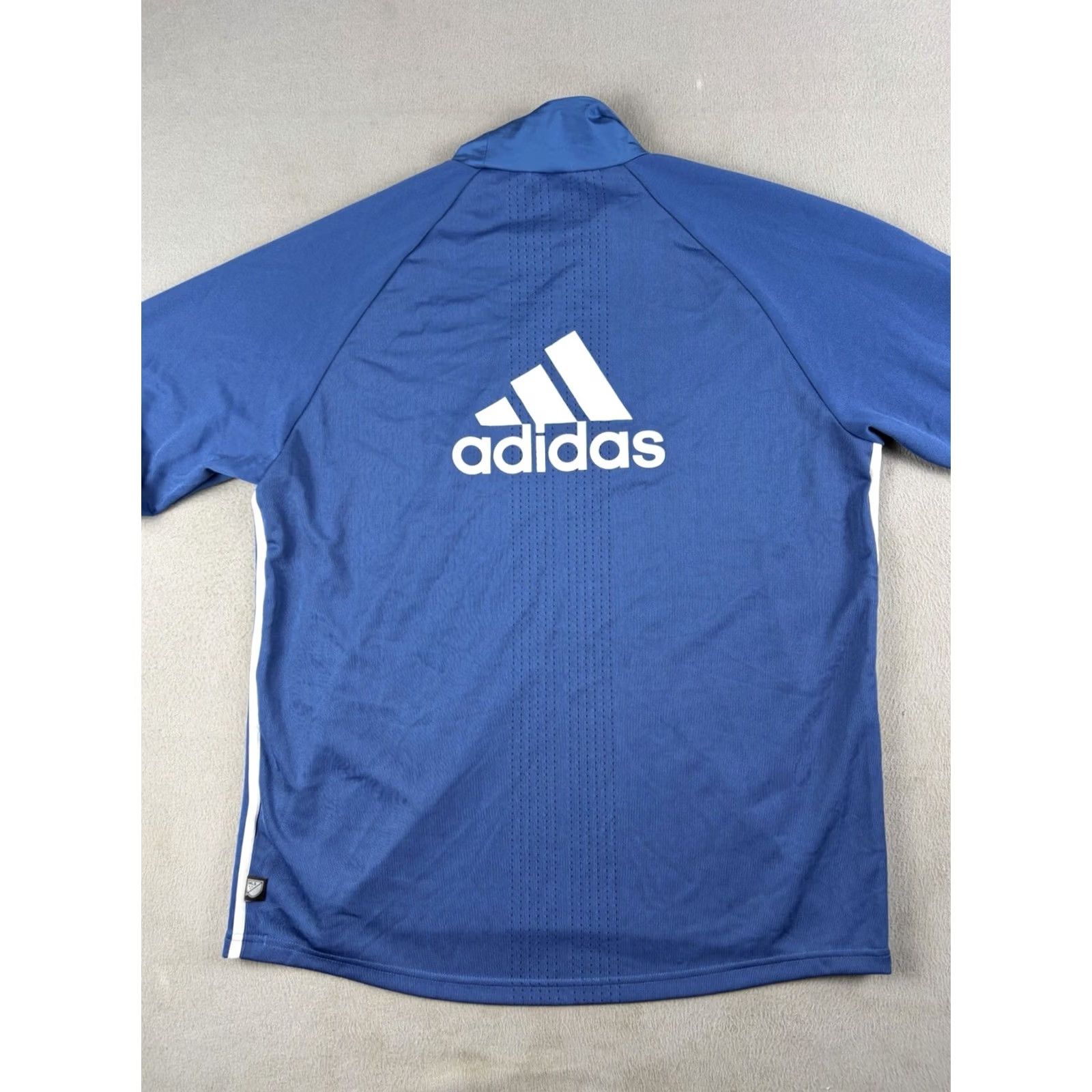 Adidas Adidas Seattle Sounders Soccer Long Sleeve Jersey XL Goalie Kit Blue Mens Mock Neck Pullover Size US XL / EU 56 / 4 - 4 Thumbnail
